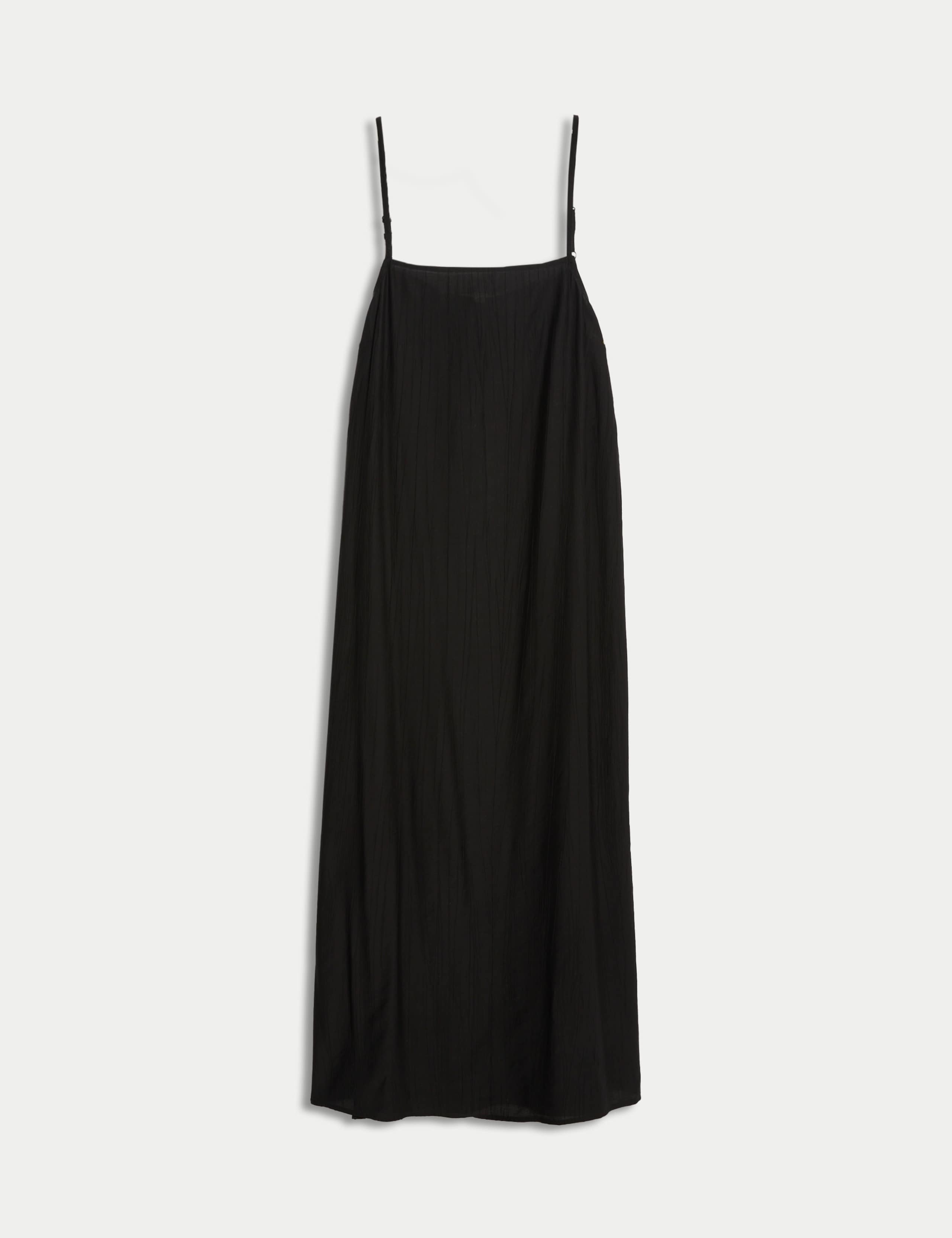Textured Strappy Midi Cami Relaxed Dress 2 of 7