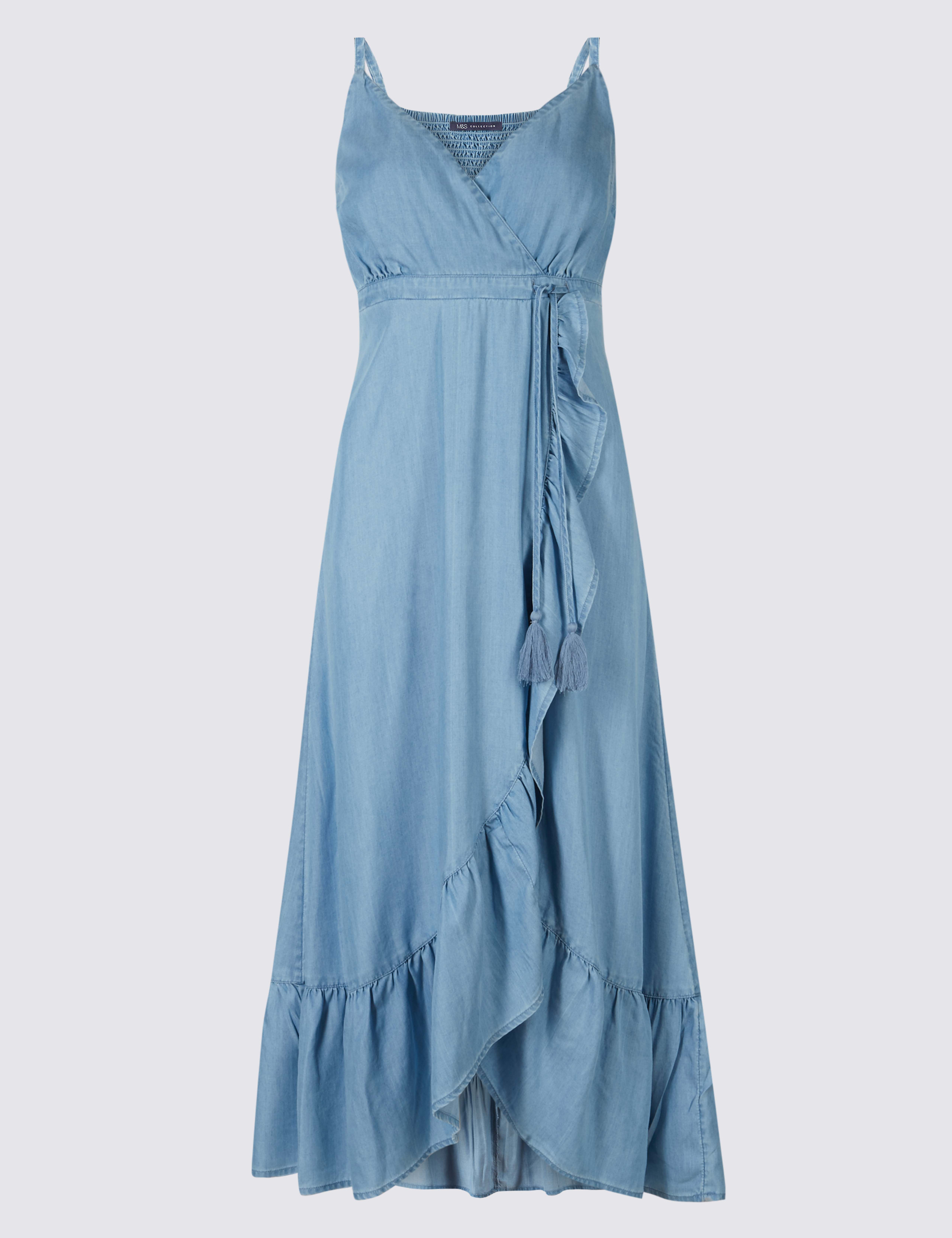 Ruffle Wrap Midi Dress 2 of 6