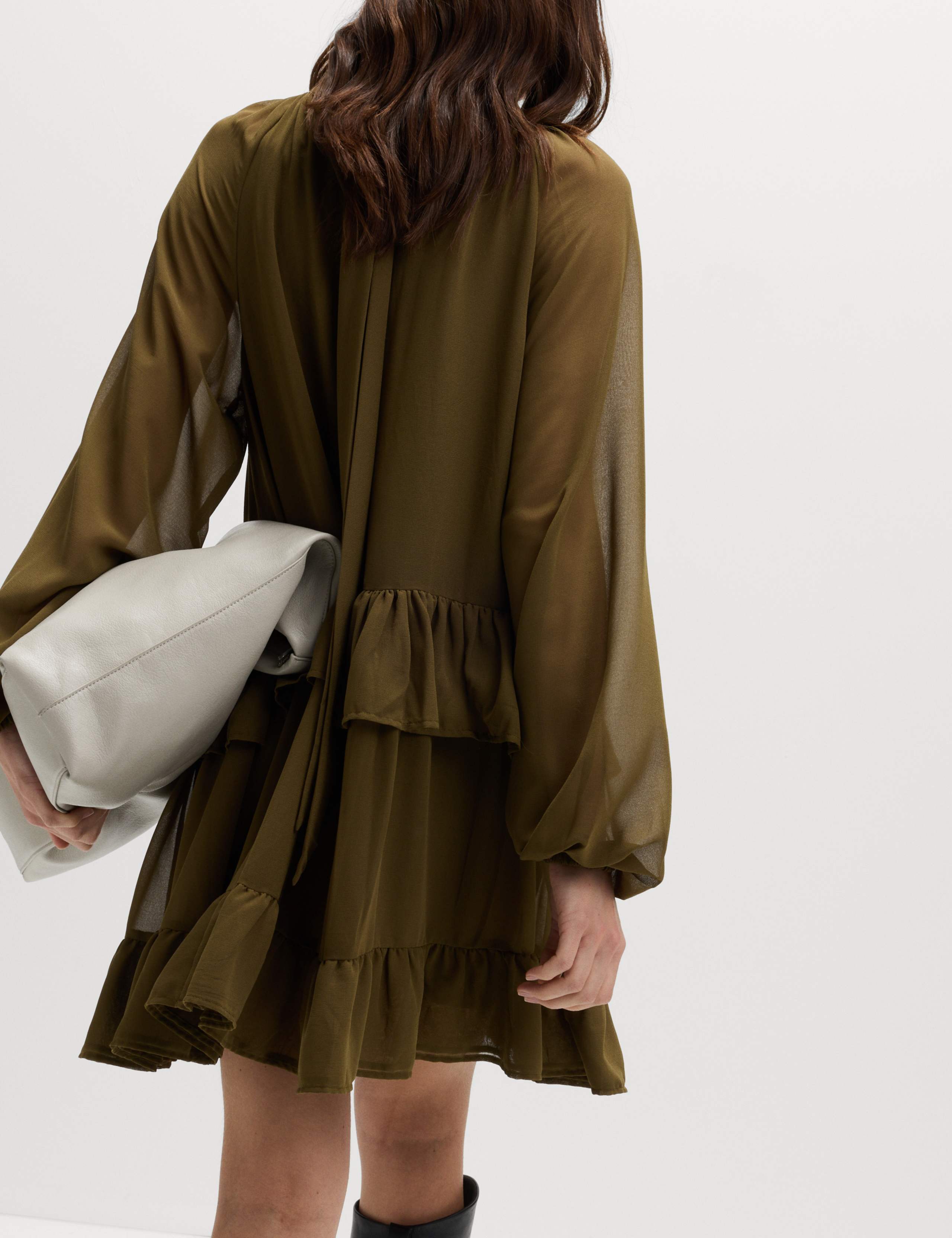 Georgette Ruffle Mini Tiered Relaxed Dress 6 of 6