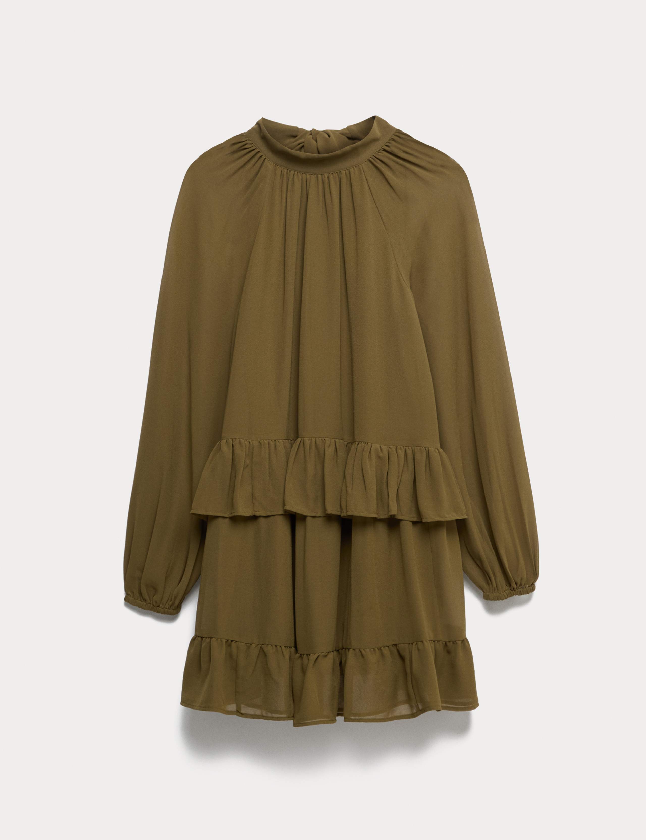 Georgette Ruffle Mini Tiered Relaxed Dress 2 of 6