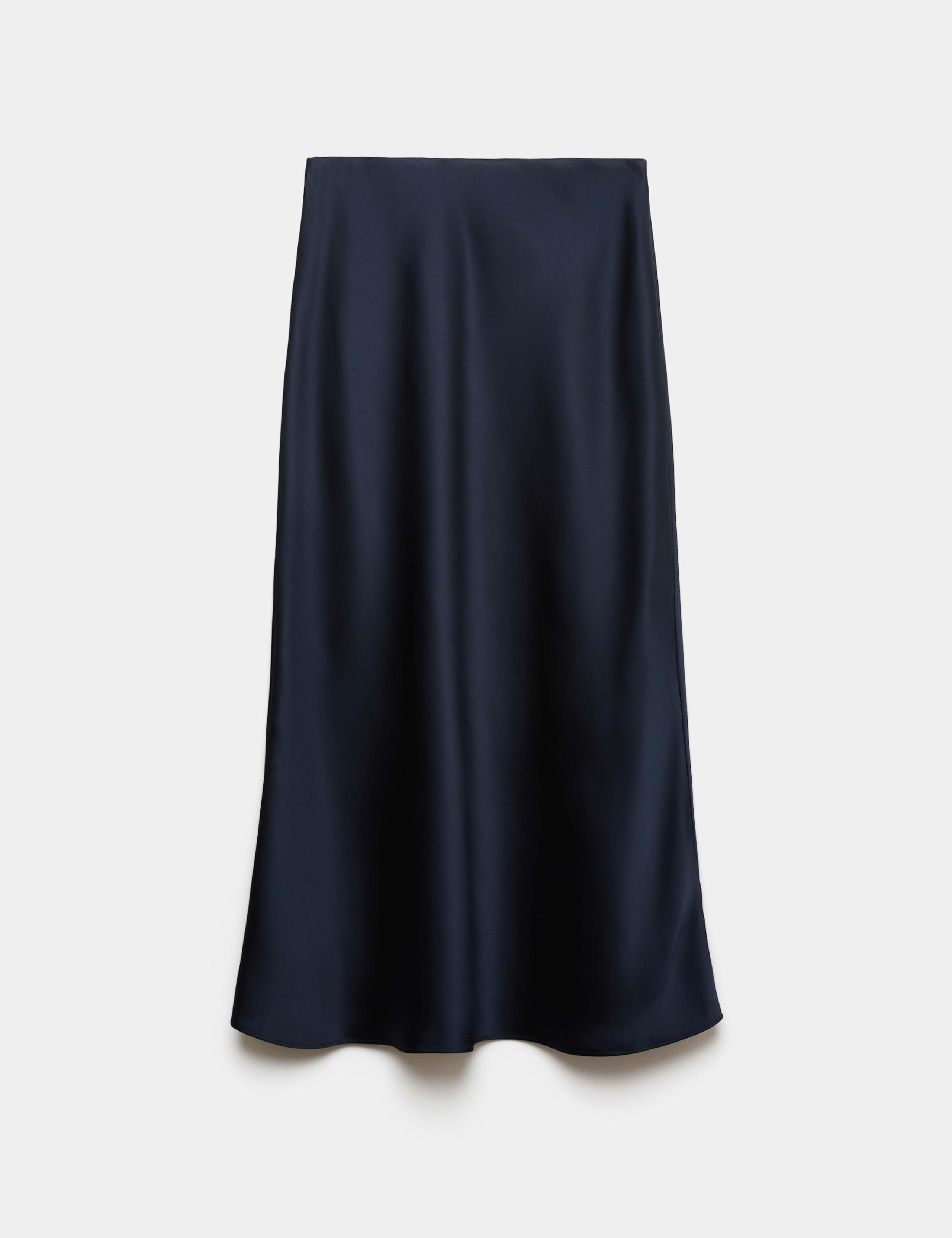 Satin High Waisted Midi Slip Skirt 2 of 4