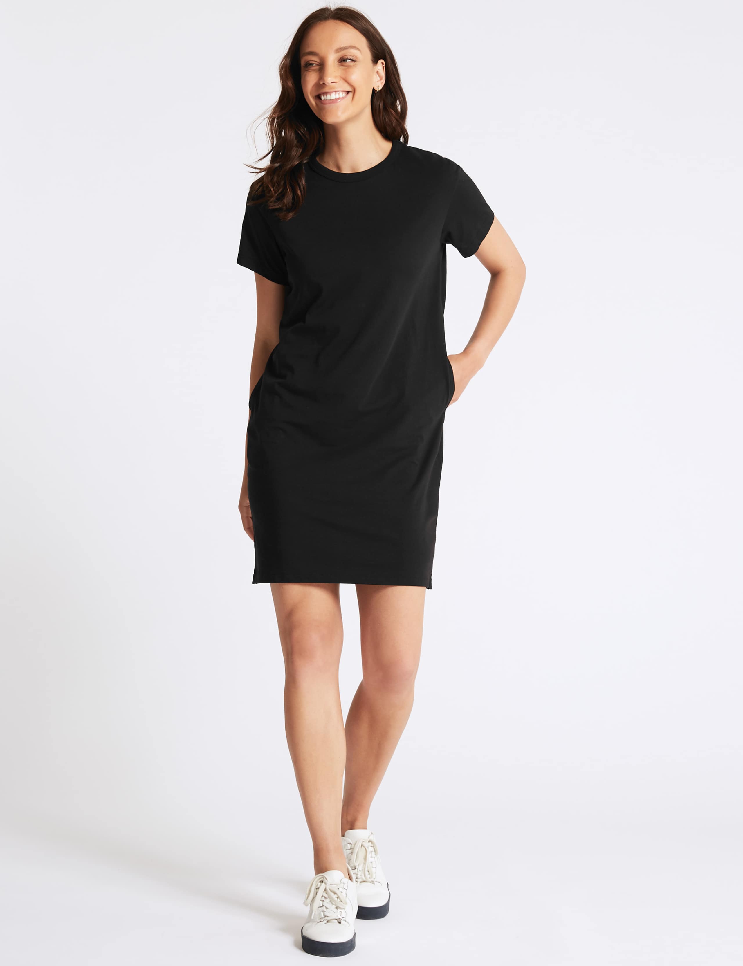 Pure Cotton Jersey T-Shirt Dress 1 of 4