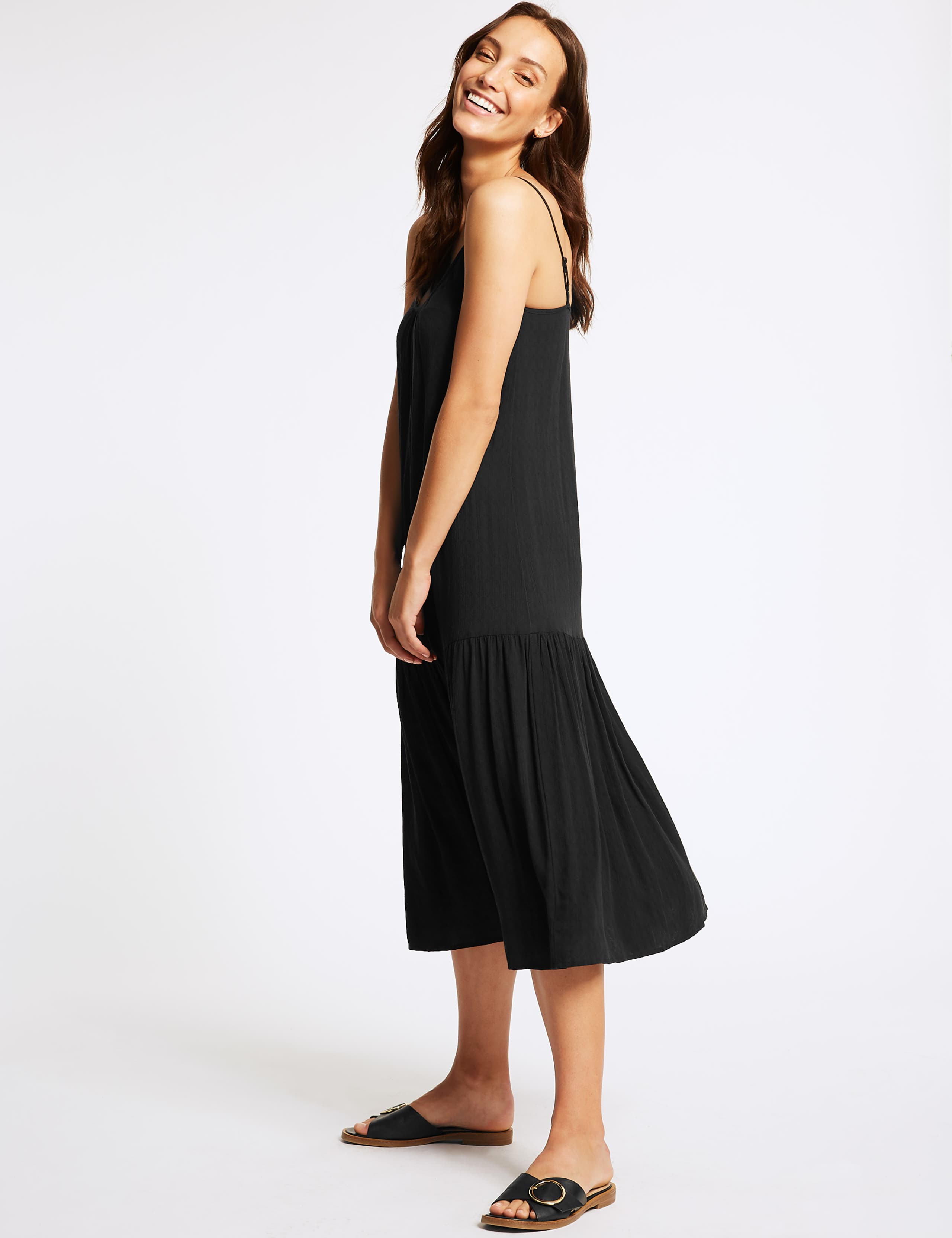 Tiered Slip Midi Dress 1 of 3