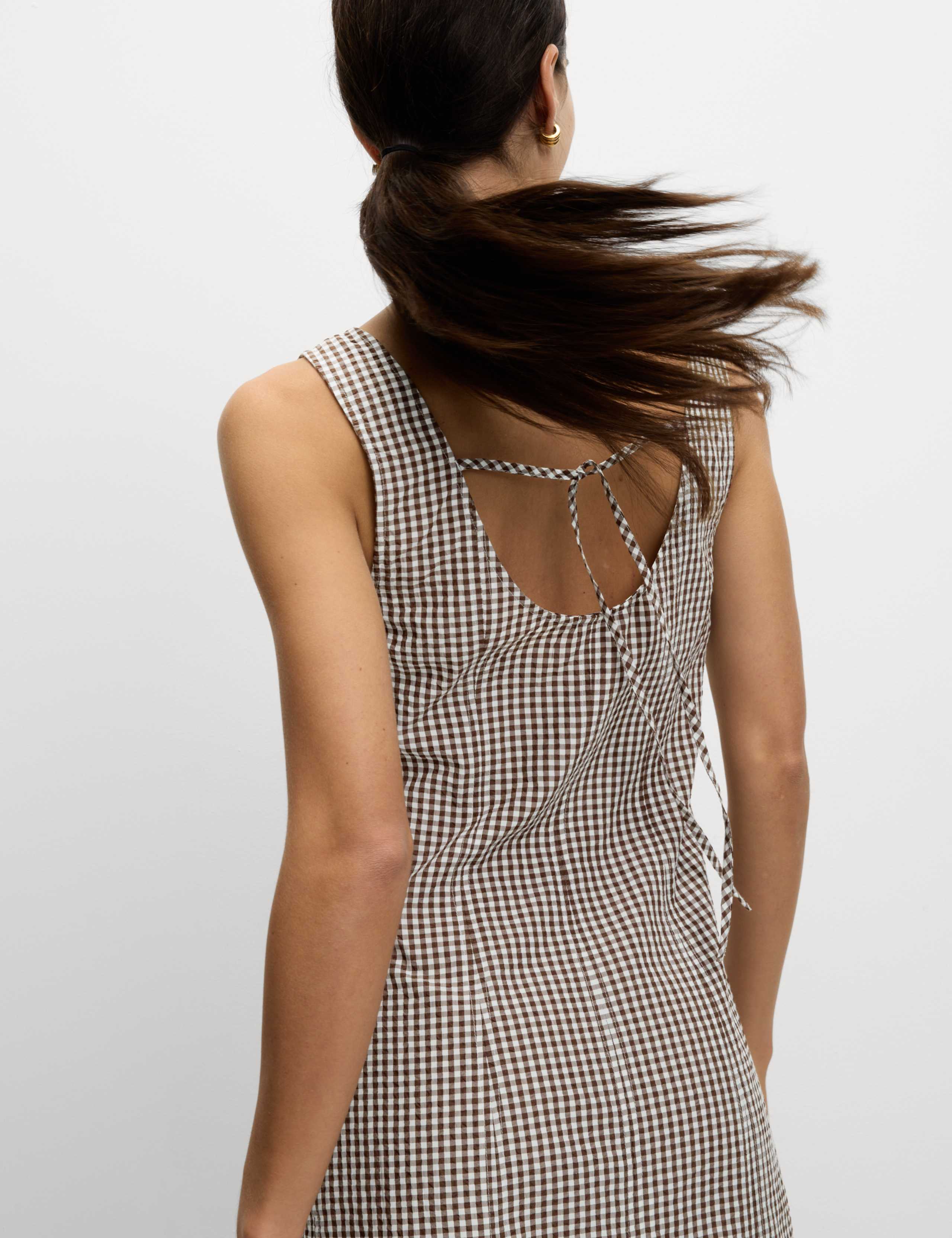 Checked Mini Shift Dress 3 of 6