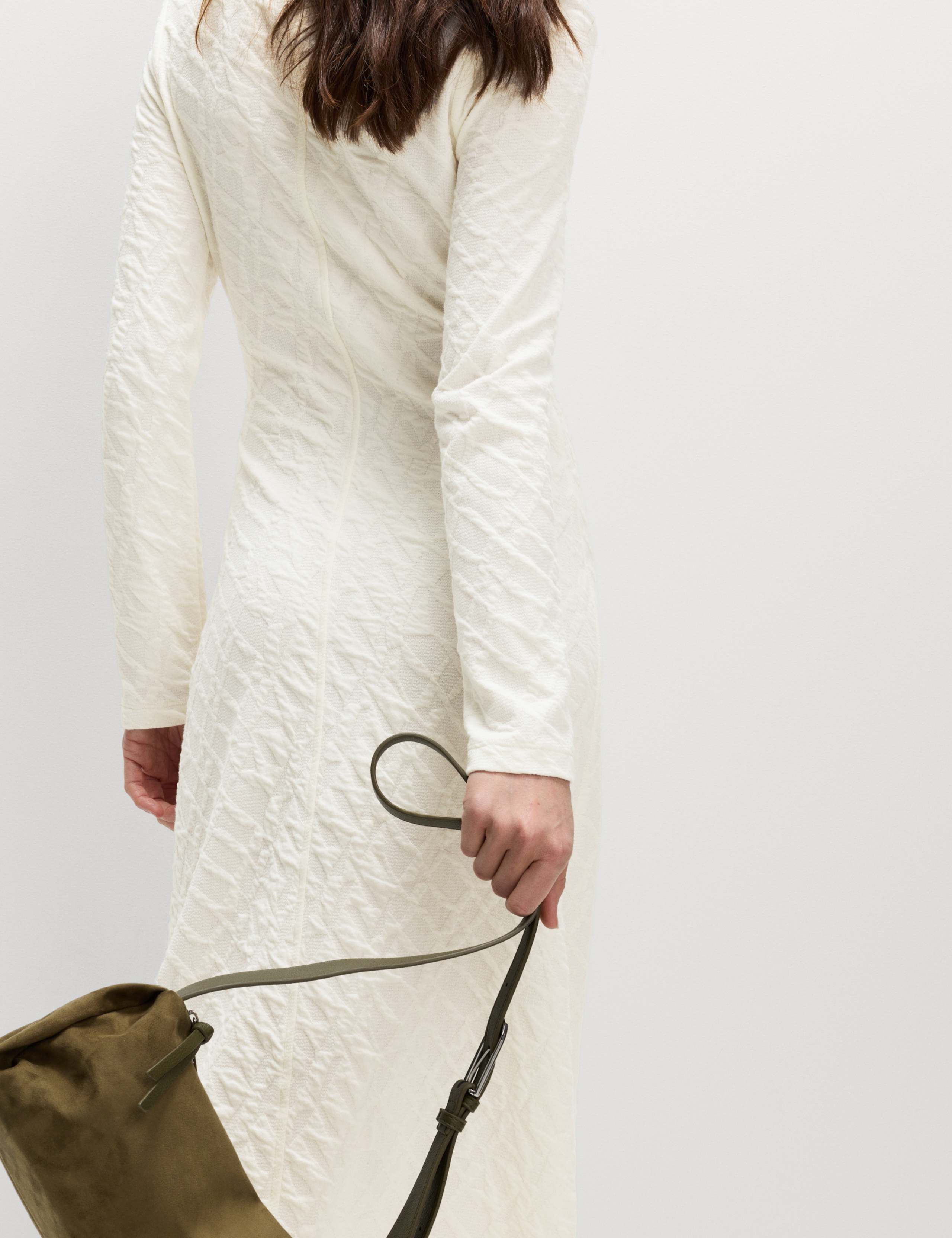 Jersey Textured Scoop Neck Midi Column Dress 6 of 7