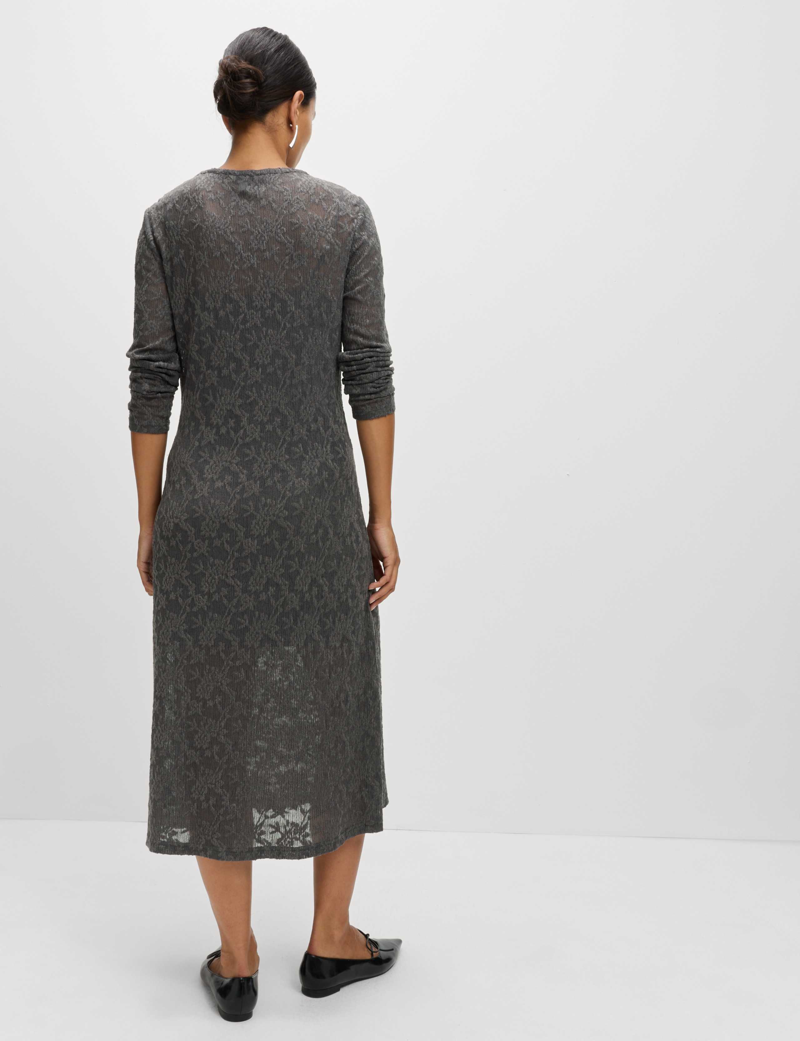 Jersey Jacquard Midi Column Dress 5 of 5