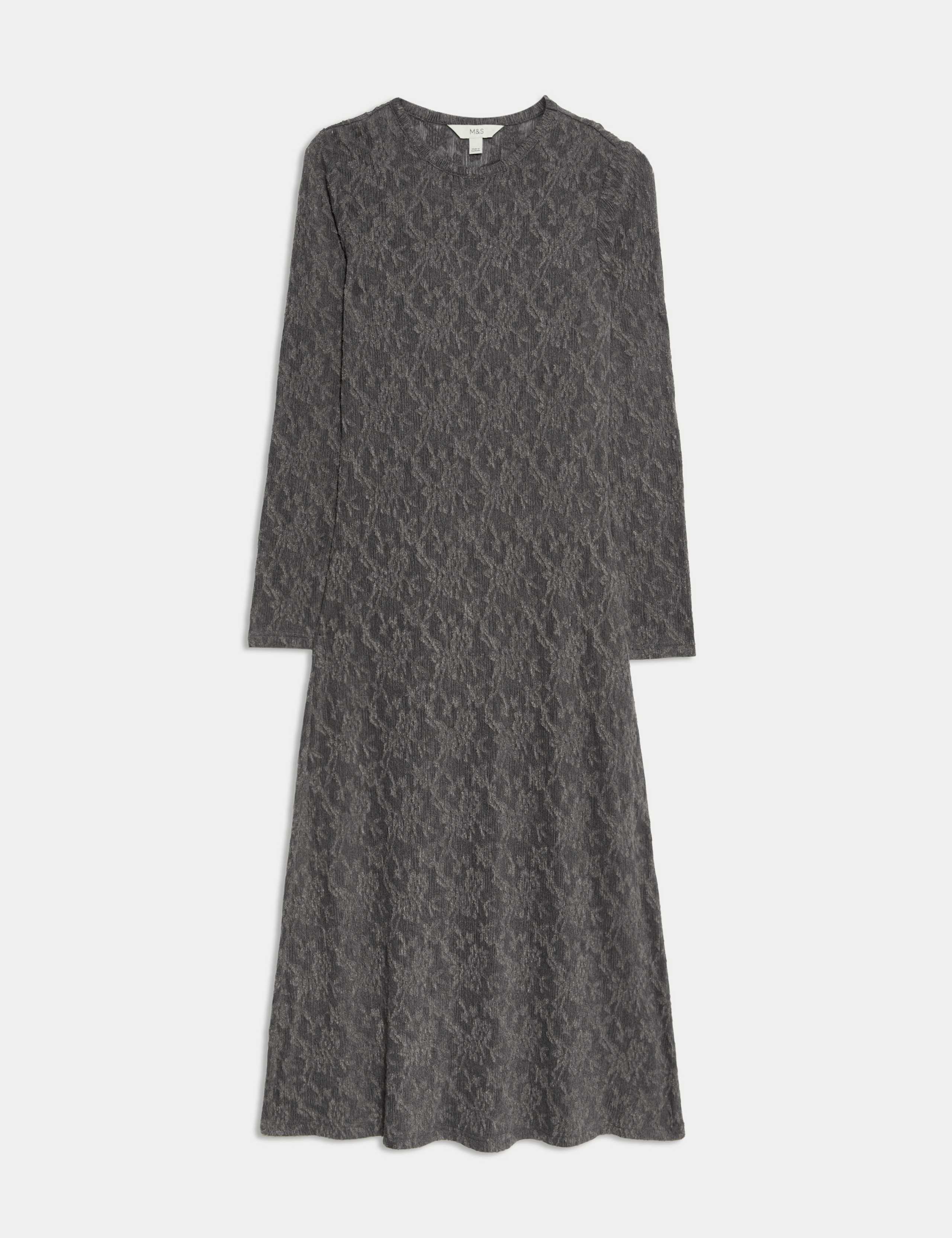 Jersey Jacquard Midi Column Dress 2 of 5