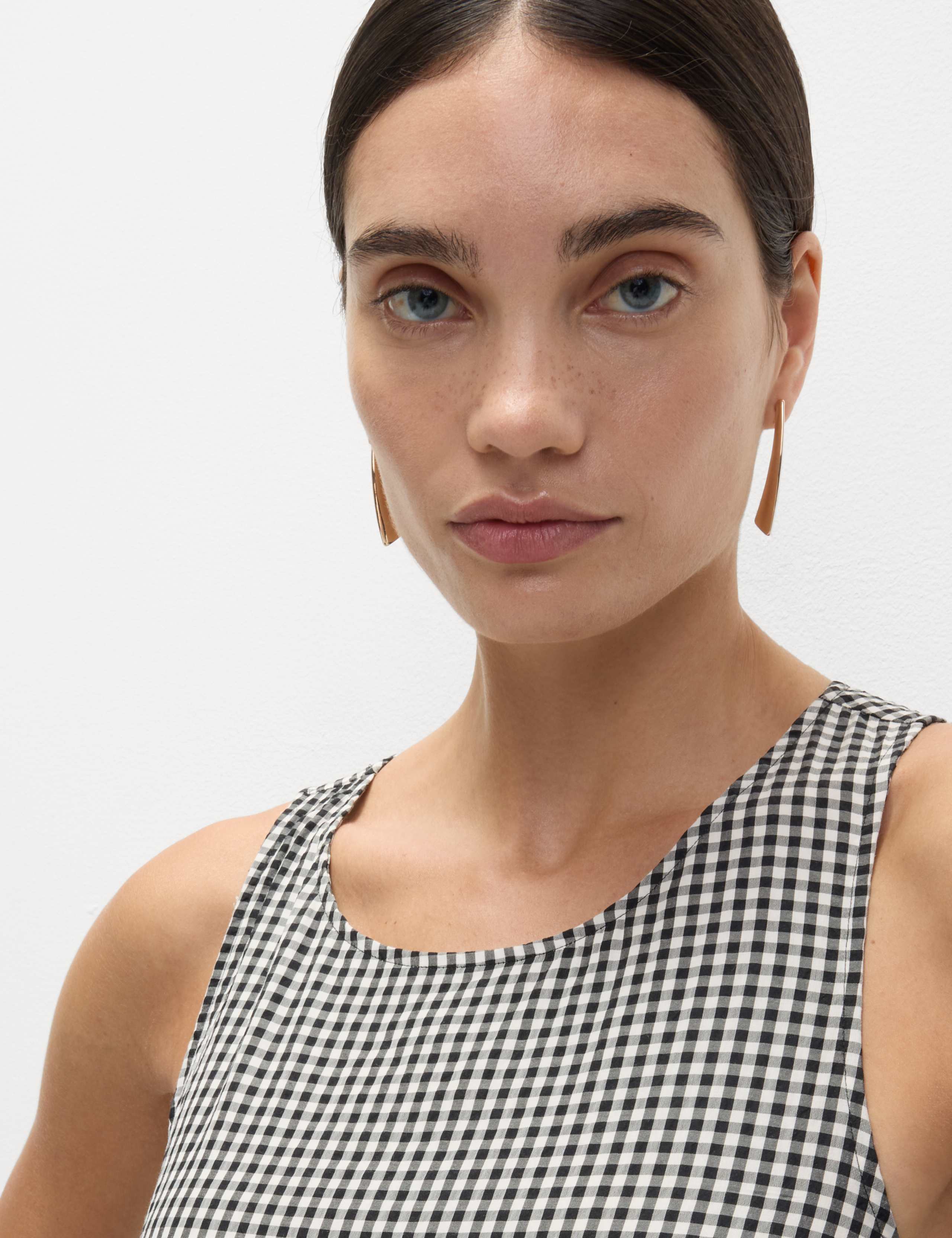 Checked Midaxi Drop Waist Dress 3 of 7