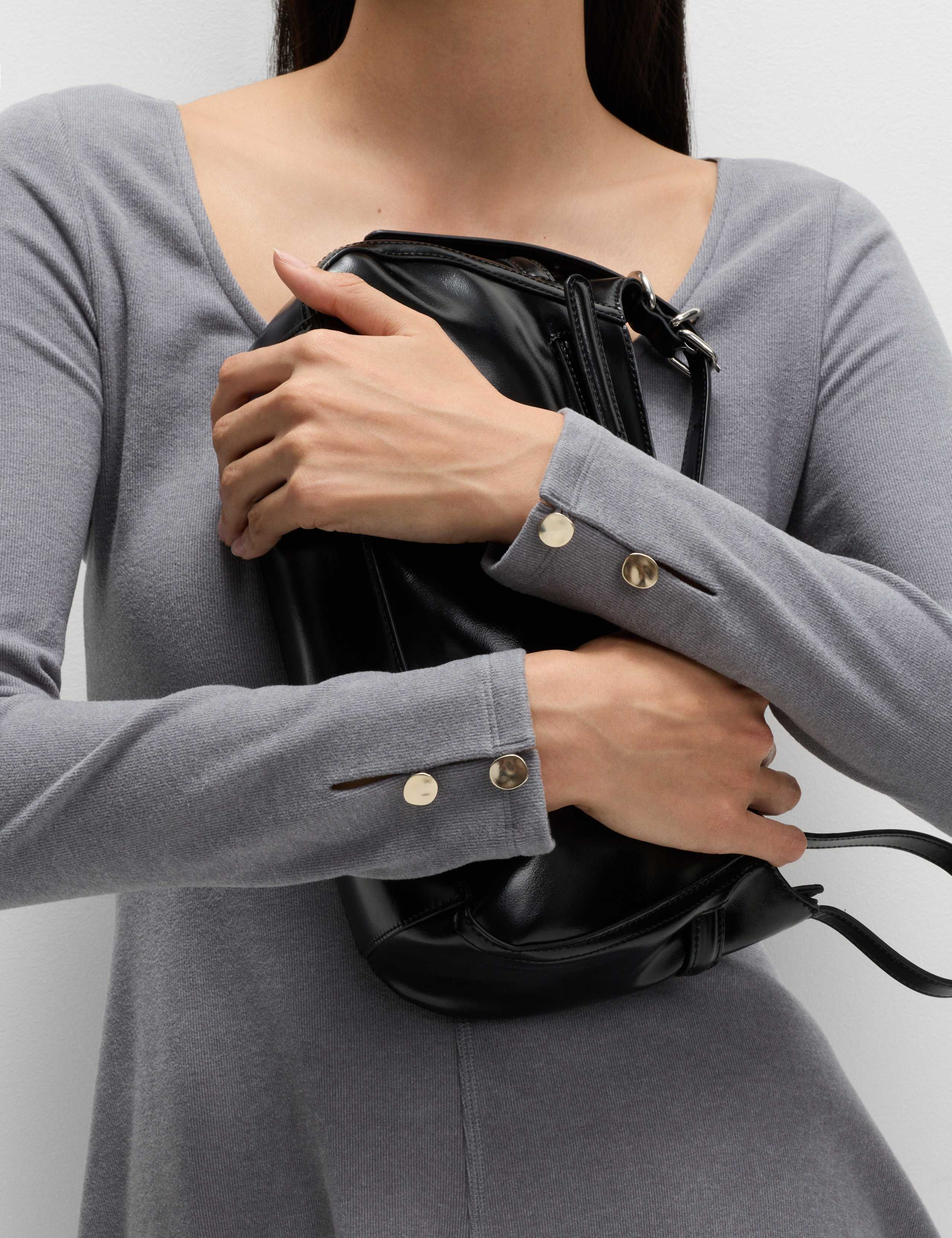 Jersey Cosy Scoop Neck Mini Skater Dress 3 of 5