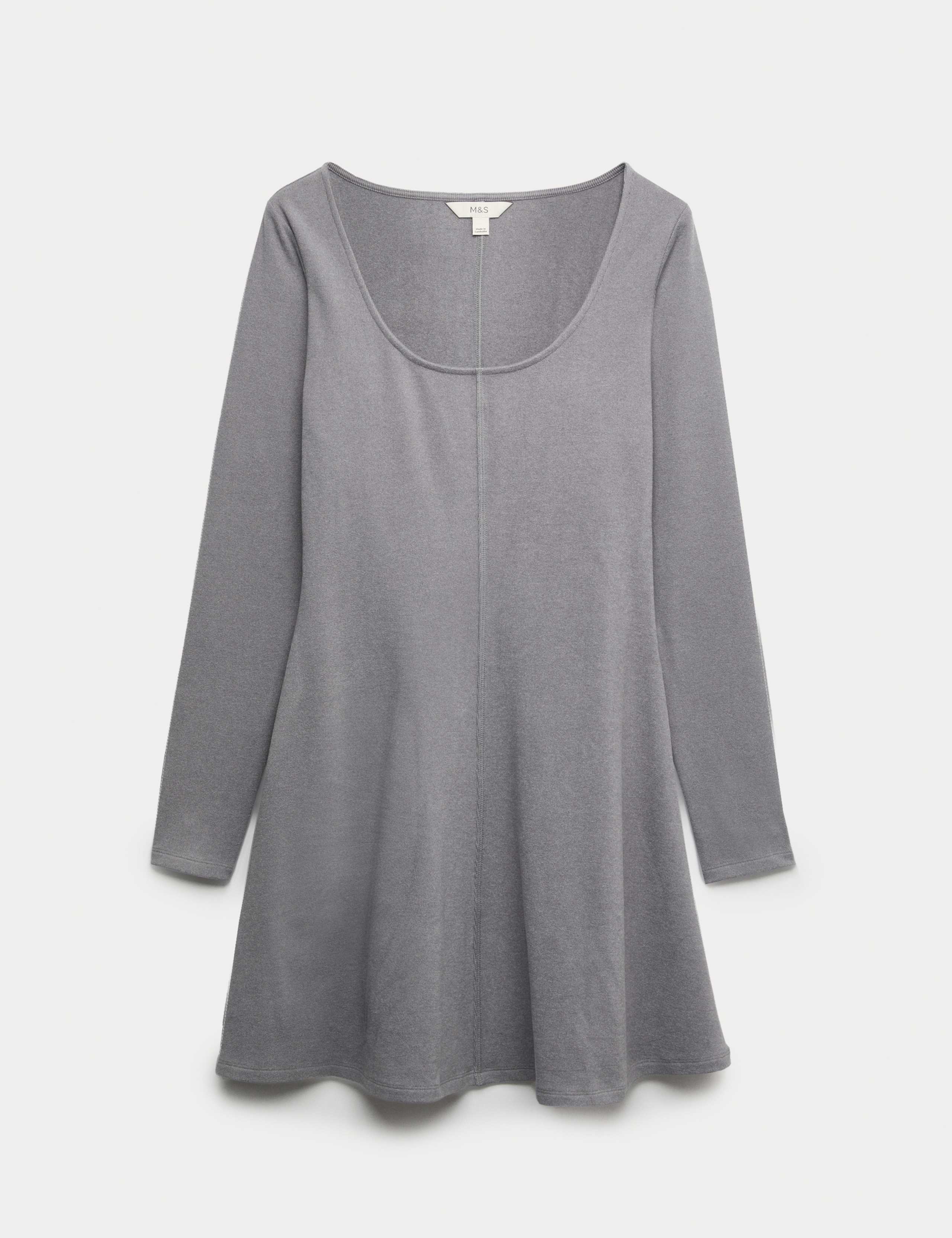 Jersey Cosy Scoop Neck Mini Skater Dress 2 of 5