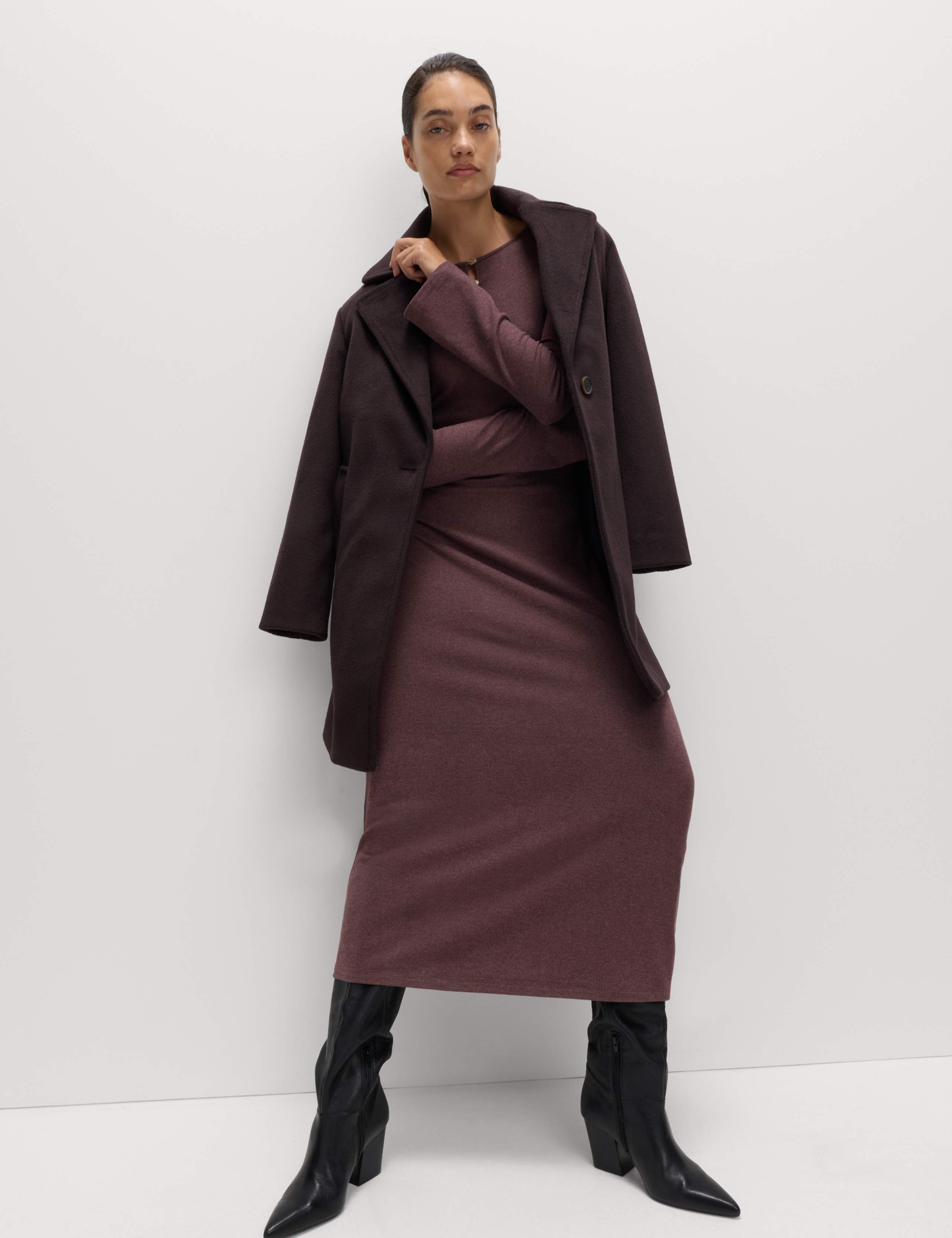 Jersey Cosy Midi Column Dress 4 of 6