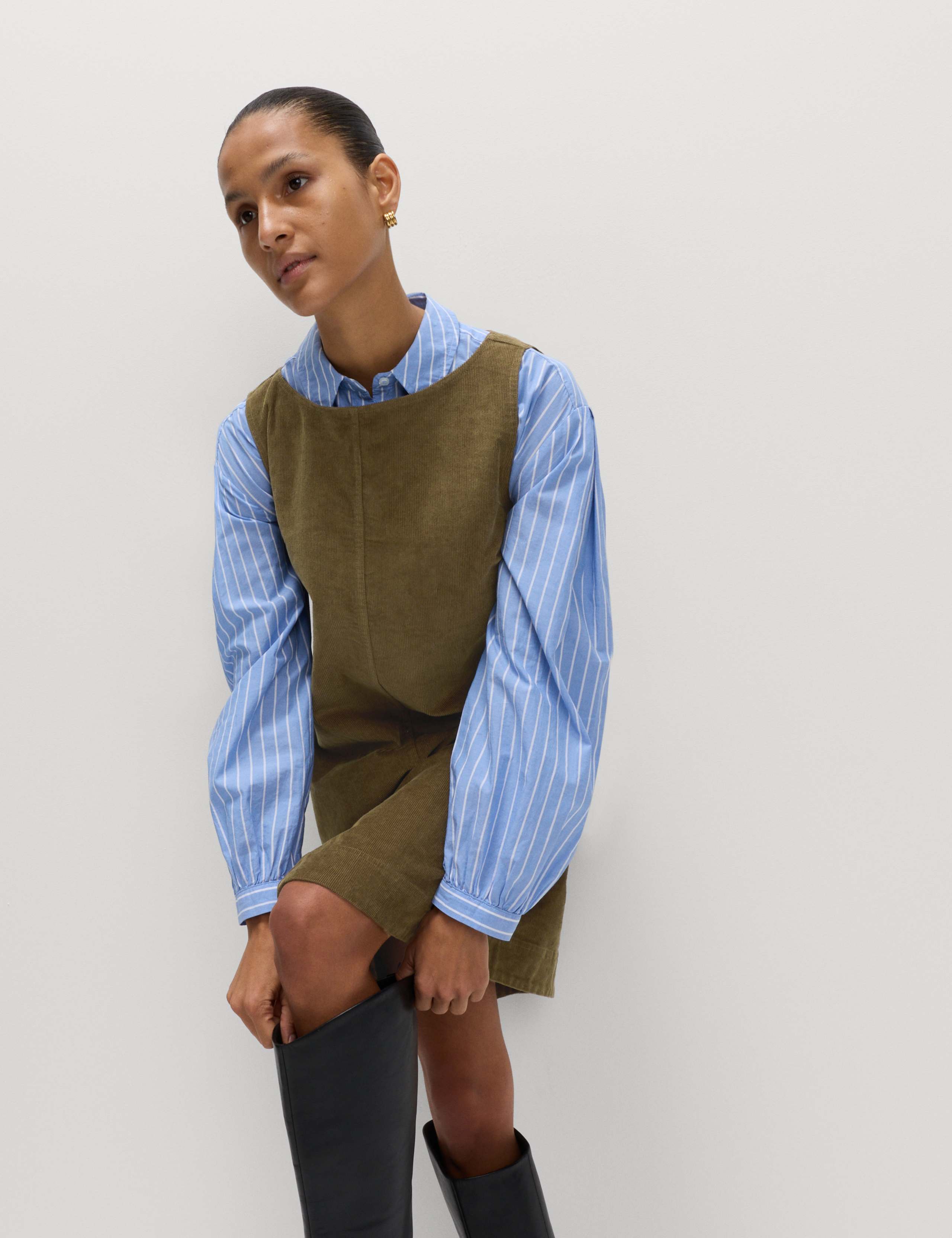 Cotton Rich Mini Shift Dress 4 of 6