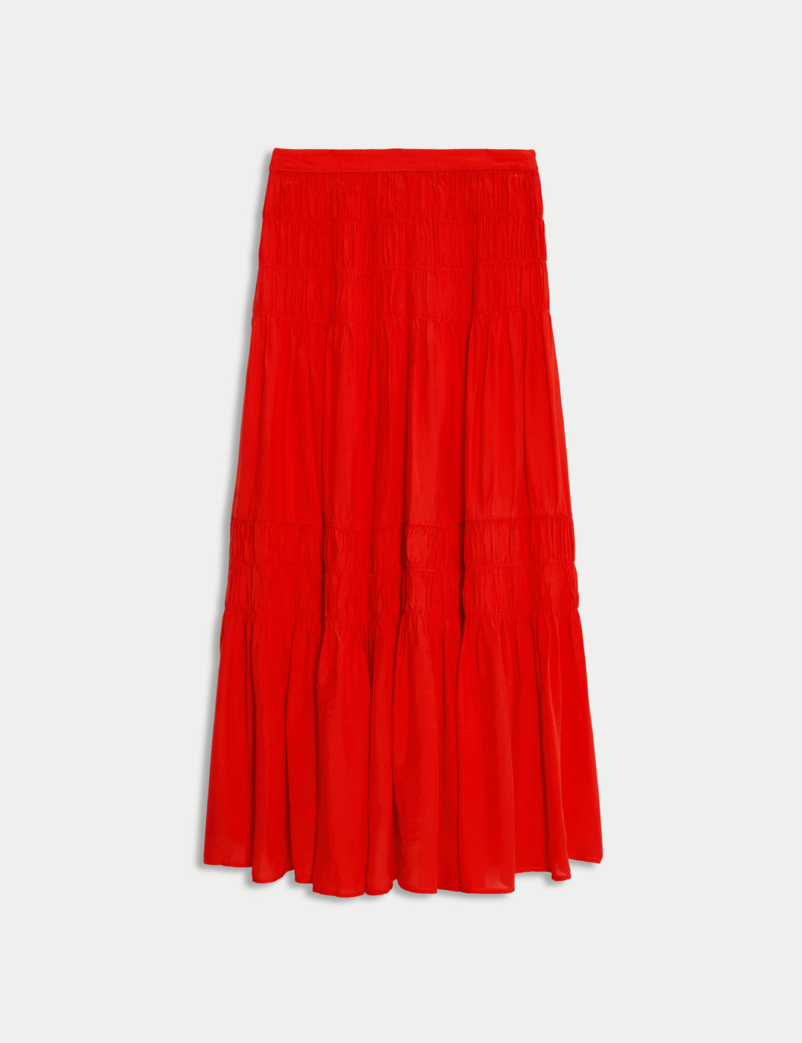 Shirred Midaxi Tiered Skirt 2 of 7