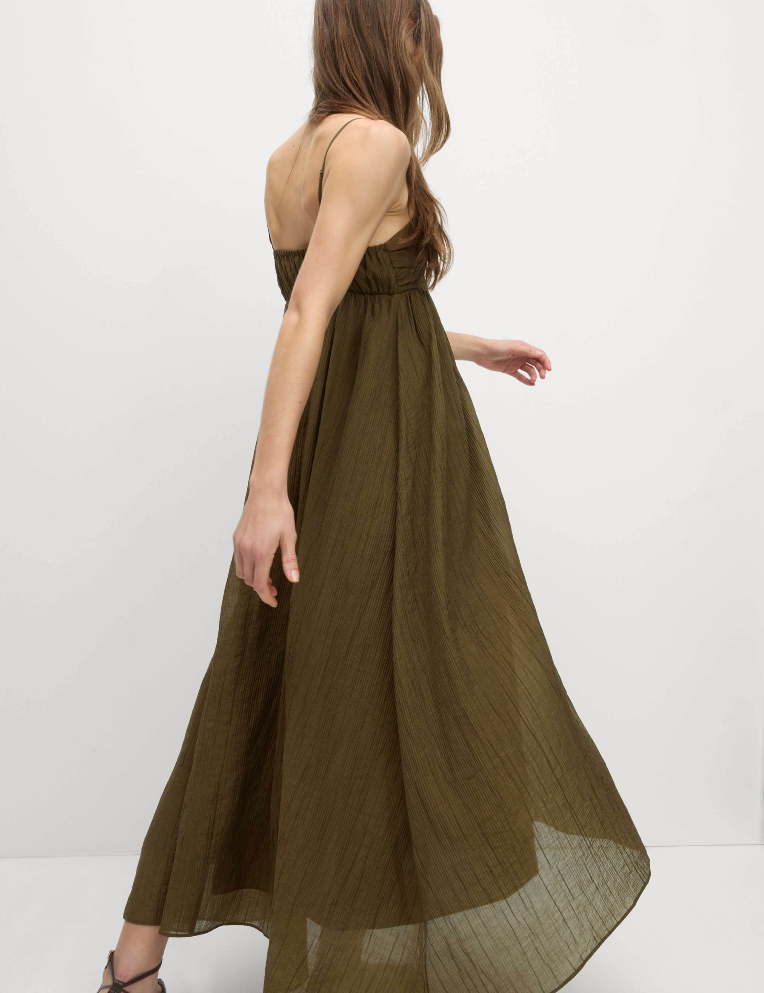 Lyocell Rich Textured Midaxi Cami Dress 4 of 6