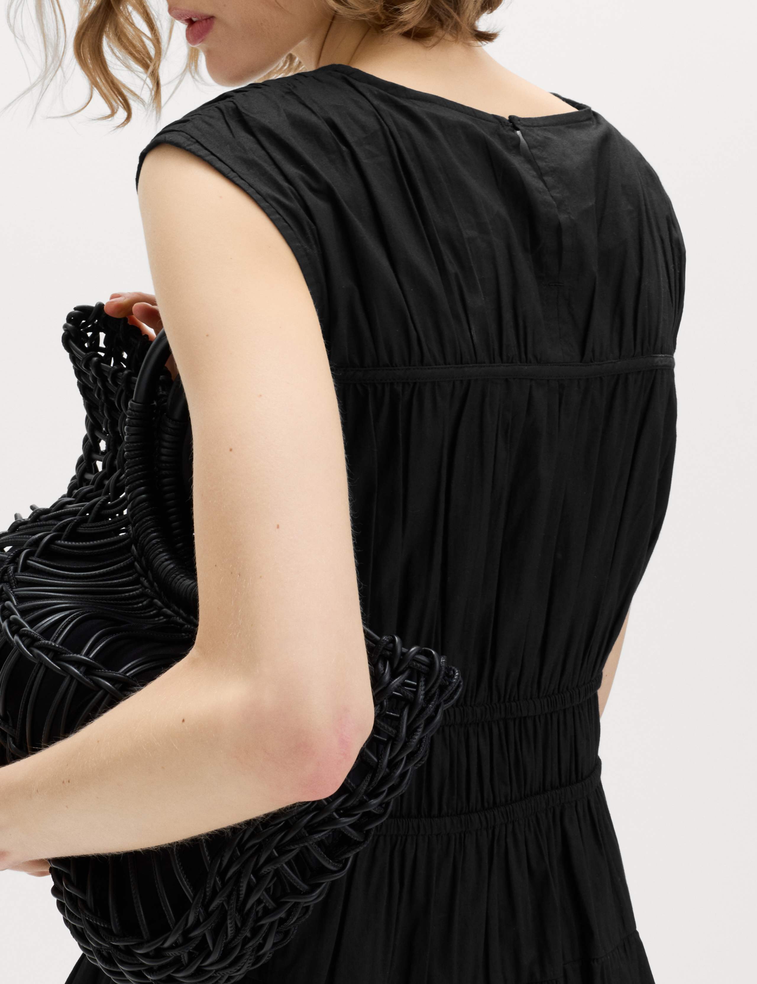 Pure Cotton Tie Detail Mini Waisted Dress 3 of 5