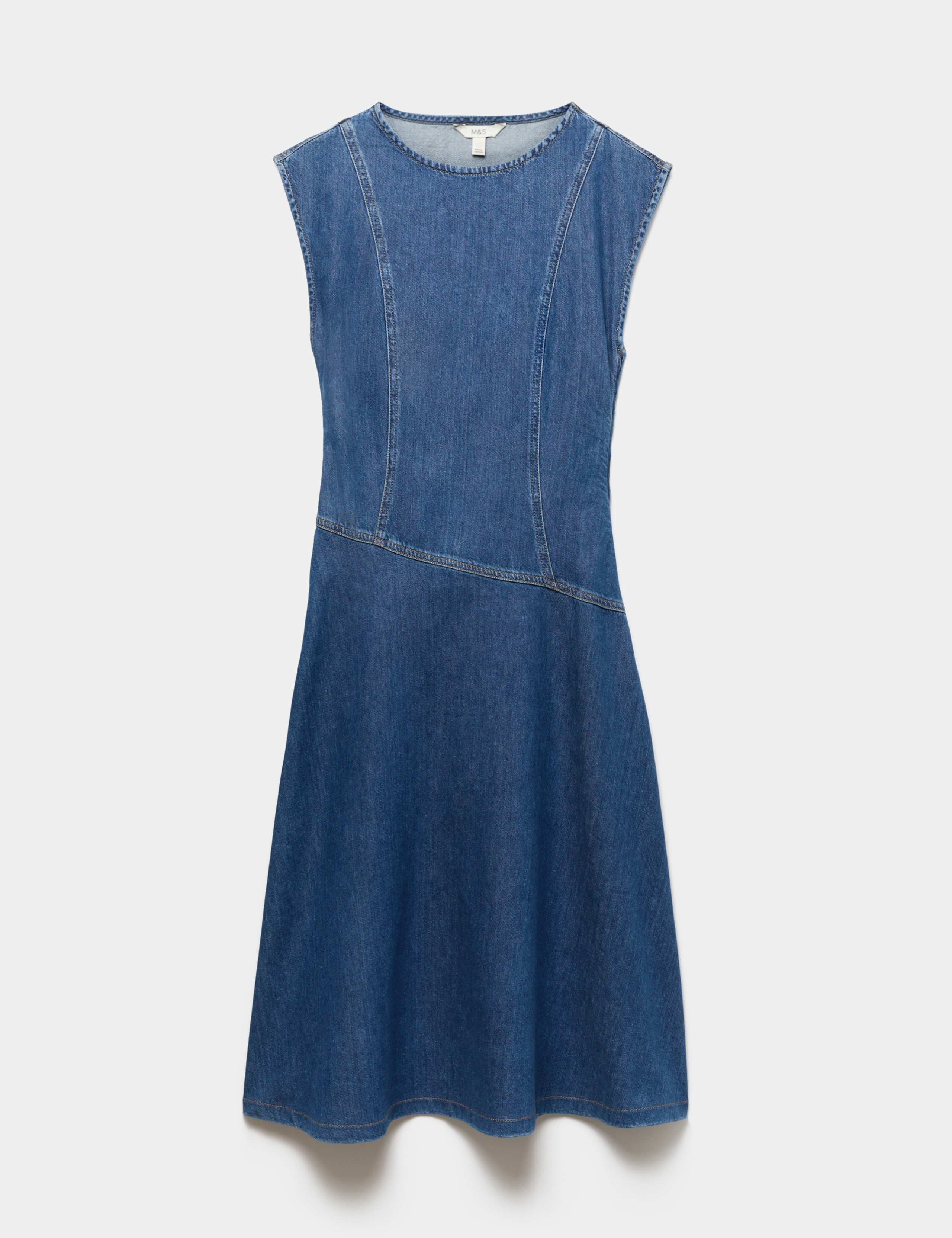 Pure Cotton Denim Midi Column Dress 2 of 7