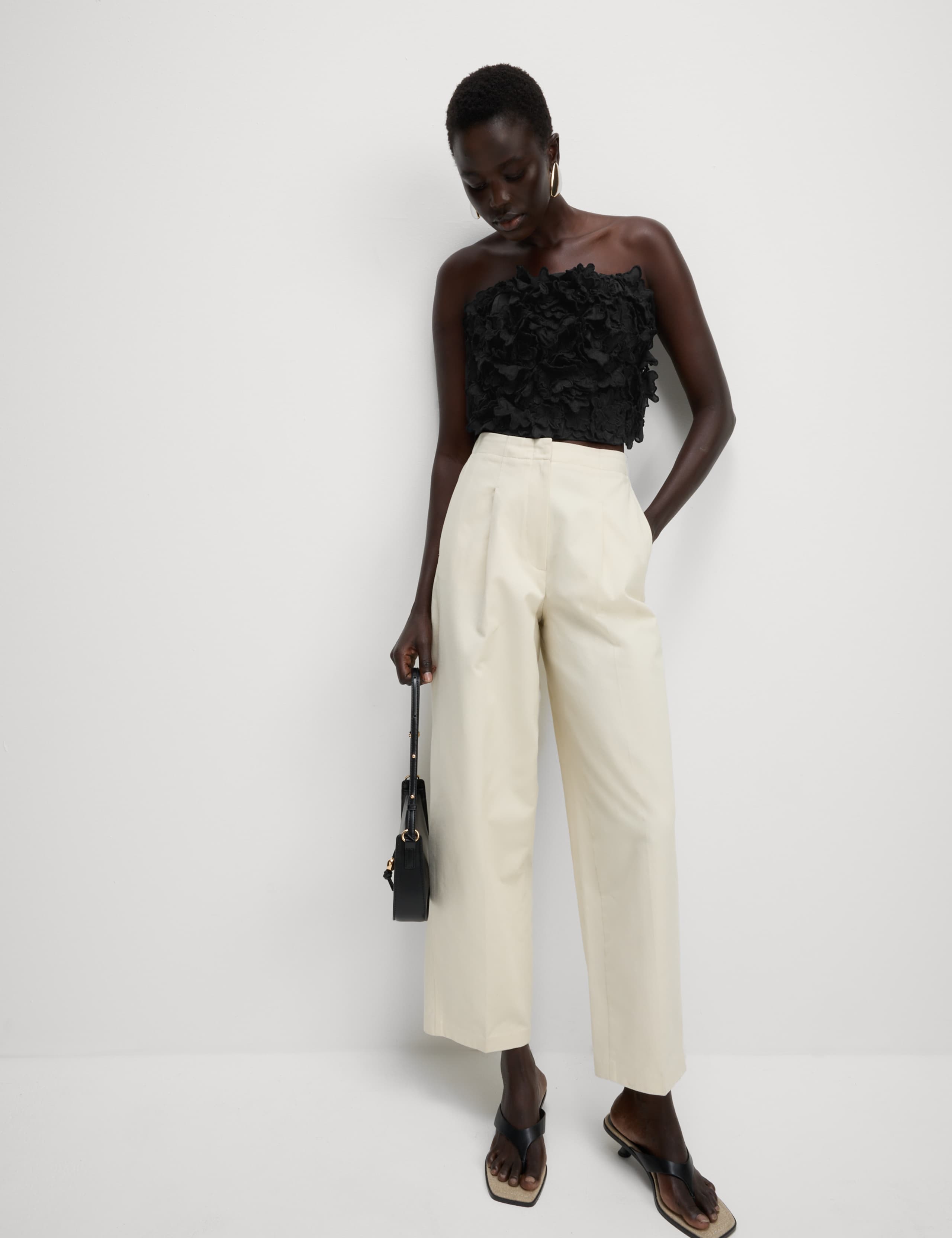 Pure Cotton Textured Bandeau Top 3 of 5