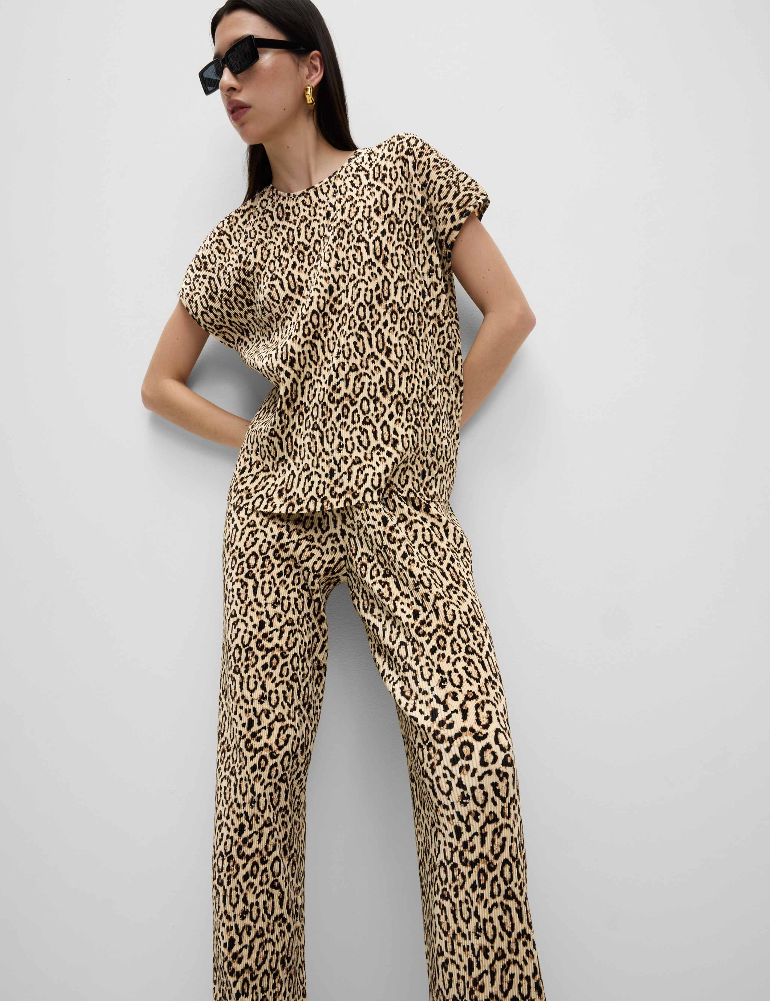 Animal Print Plisse Top 6 of 6