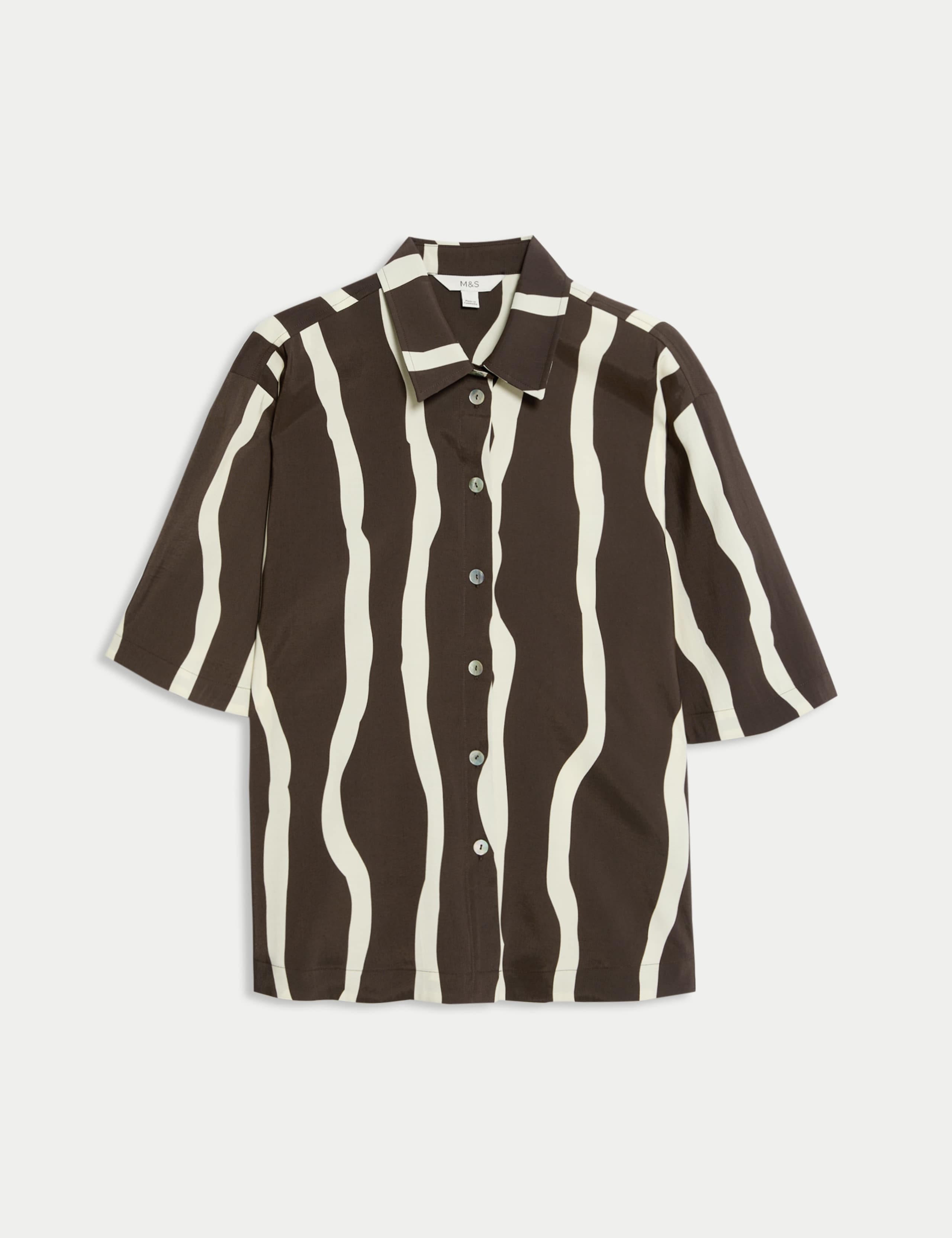Printed Collared Oversized Resort Shirt 2 of 6