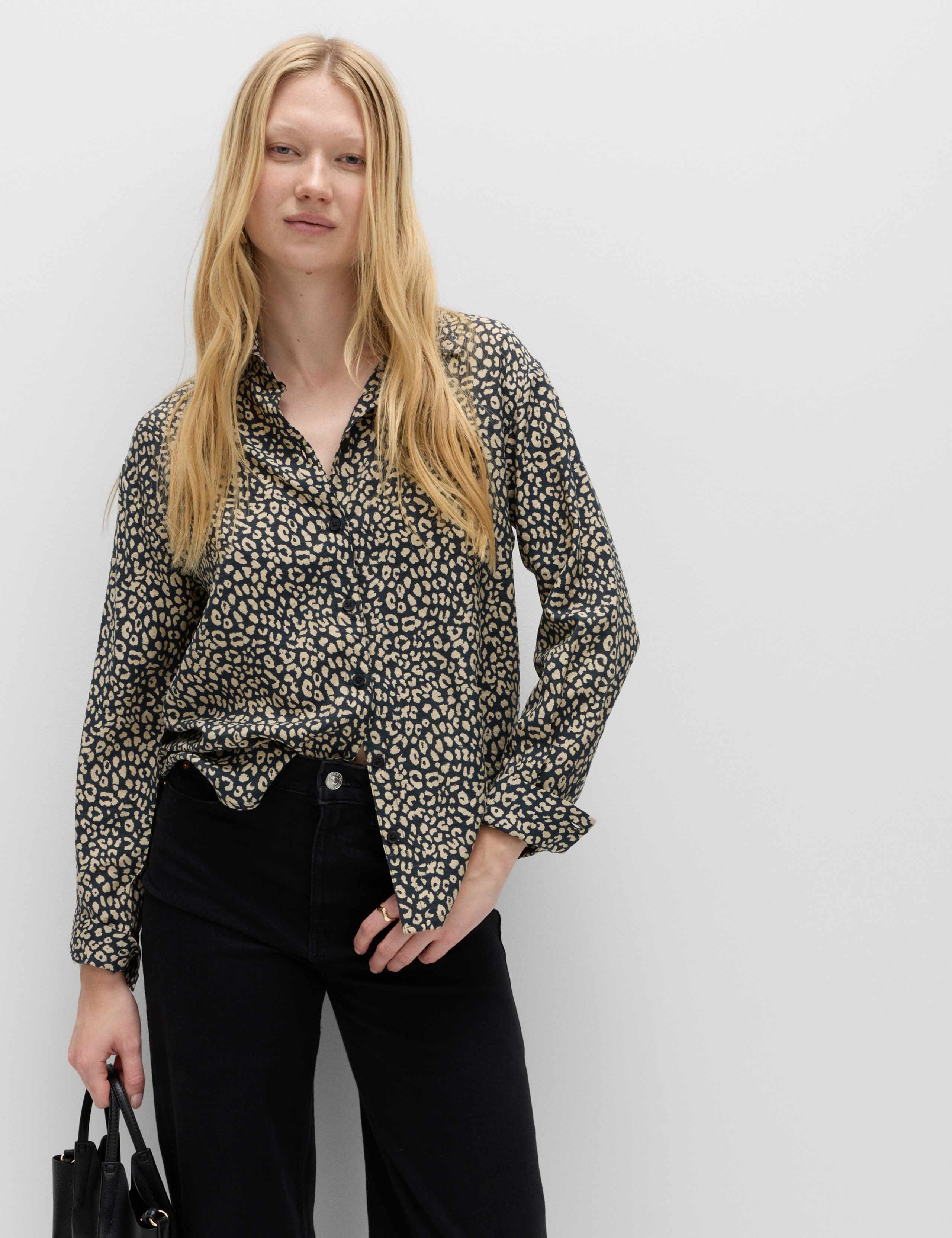 Textured Print Long Sleeve Shirt 3 of 5