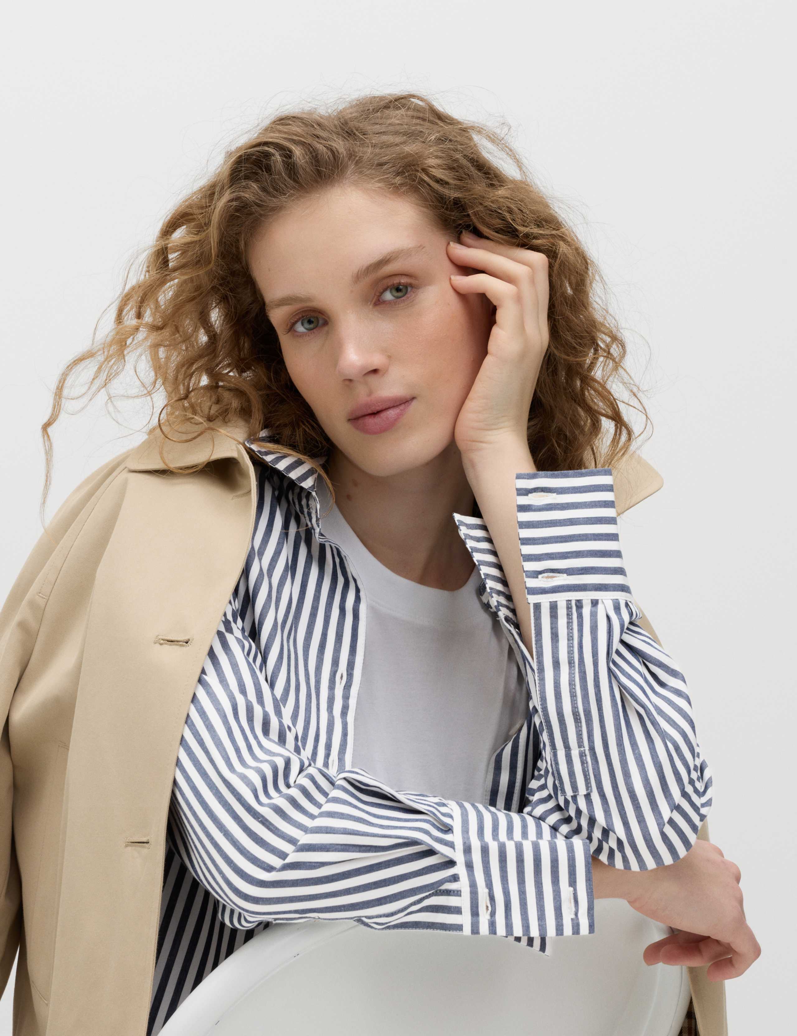 Pure Cotton Striped Collared Shirt 5 of 7