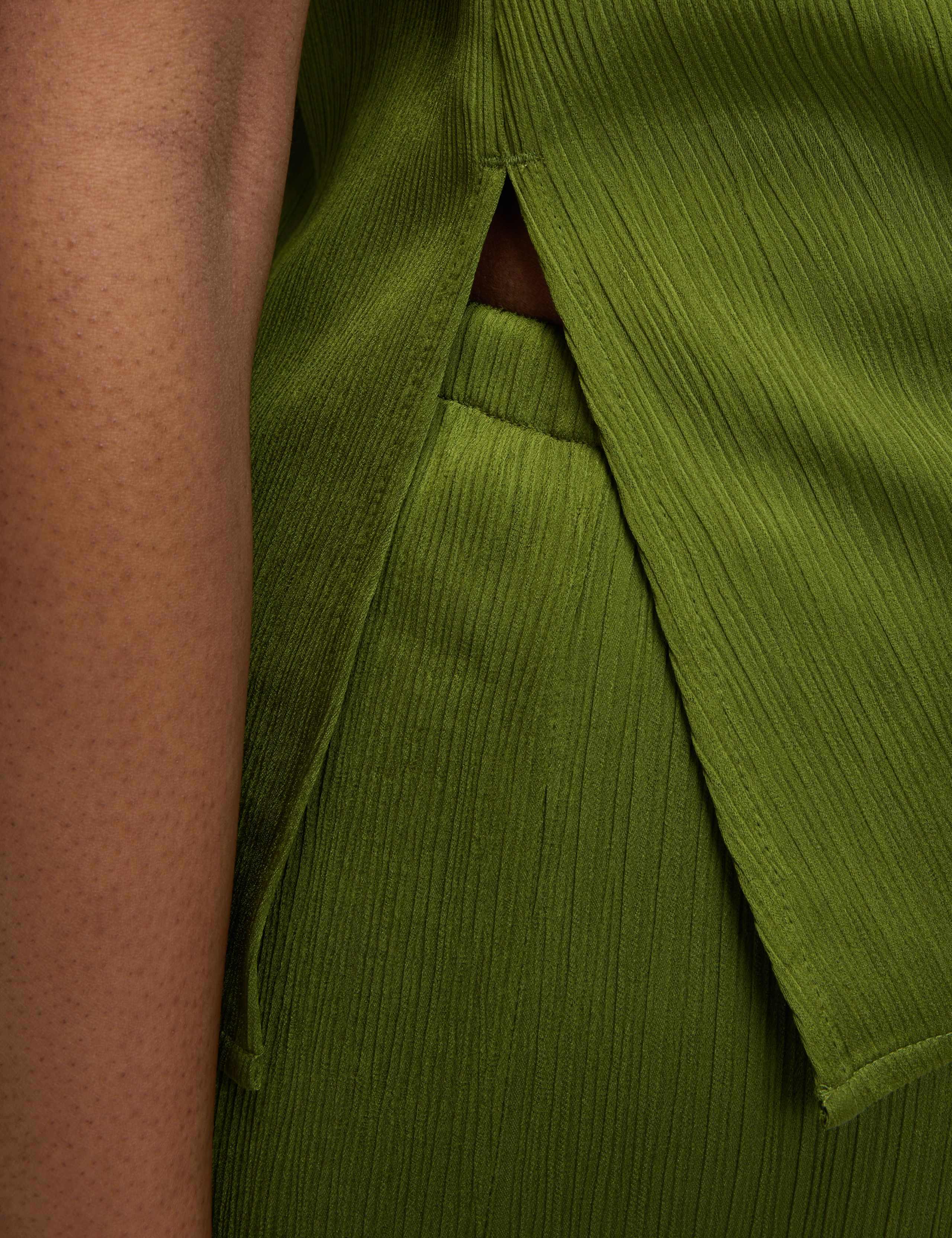 Plisse Round Neck Sleeveless Top 6 of 7