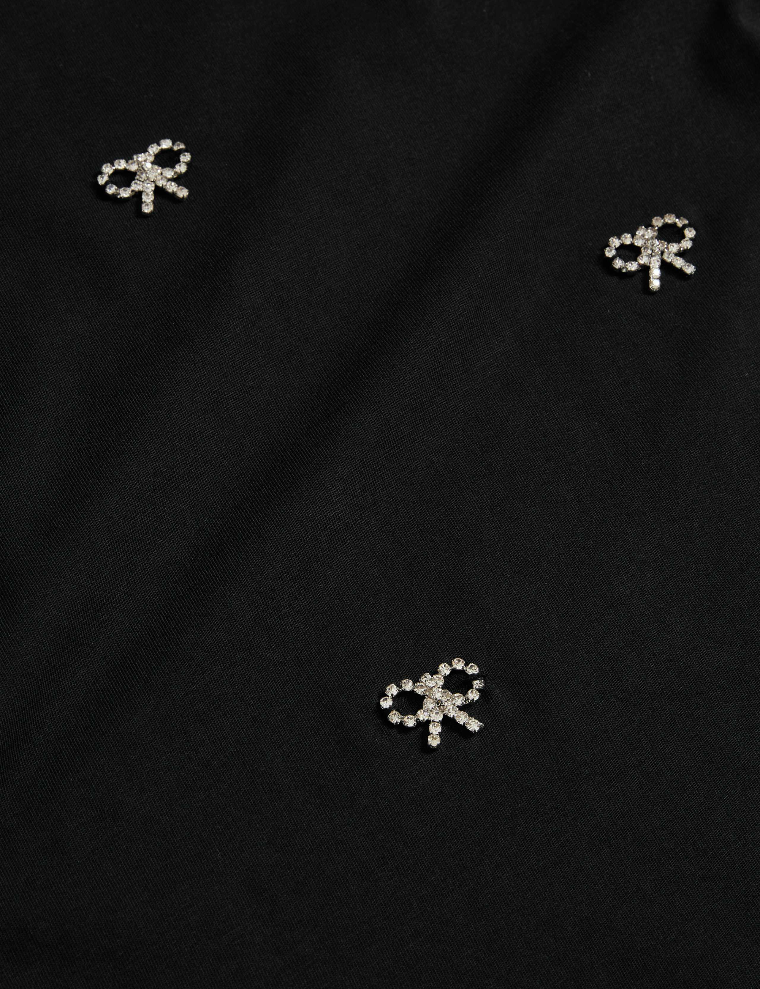Pure Cotton Bow Detail Embellished Top 8 of 8