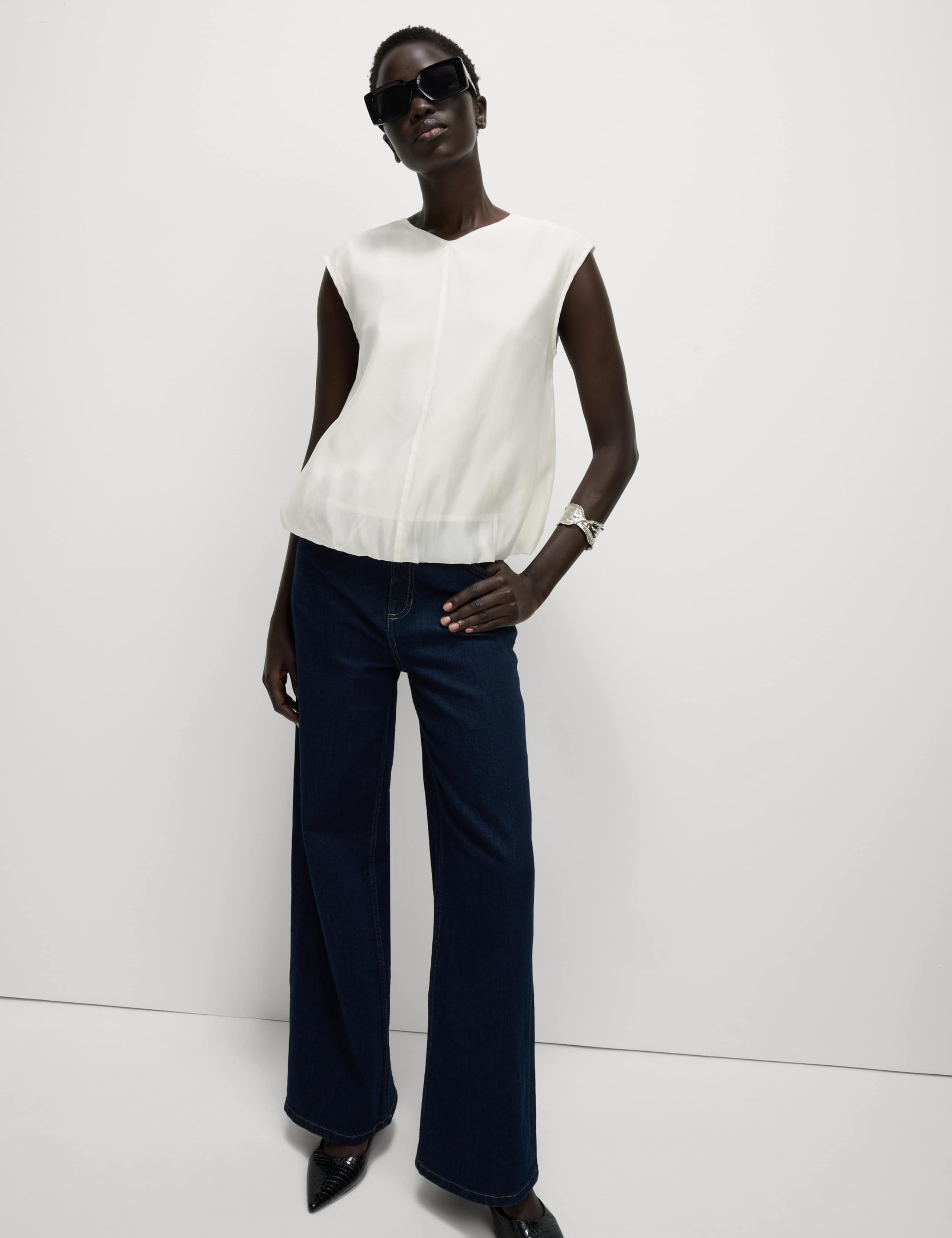 Organza Bubble Hem Top 3 of 5