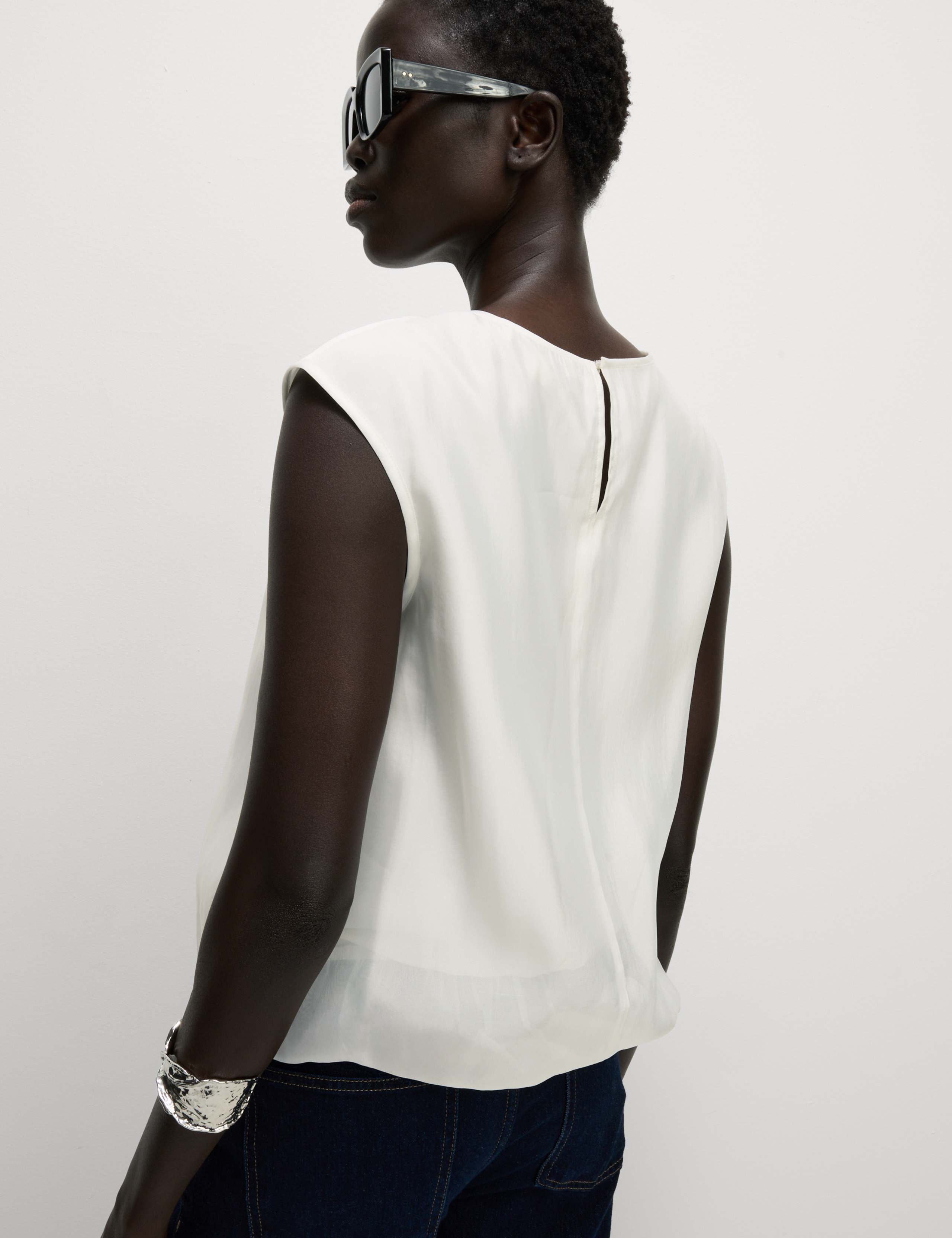 Organza Bubble Hem Top 4 of 5