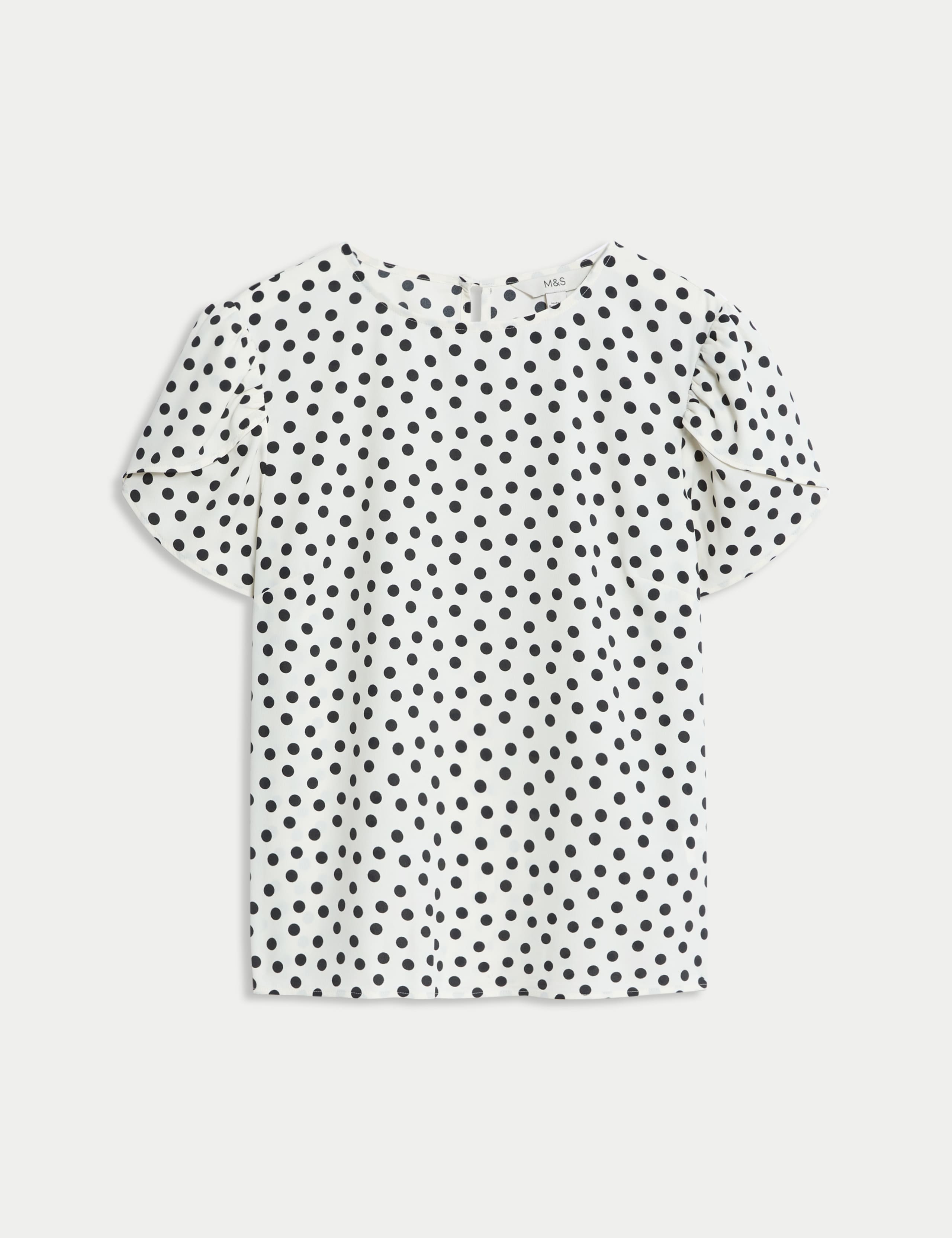 Printed Puff Sleeve Top 2 of 5