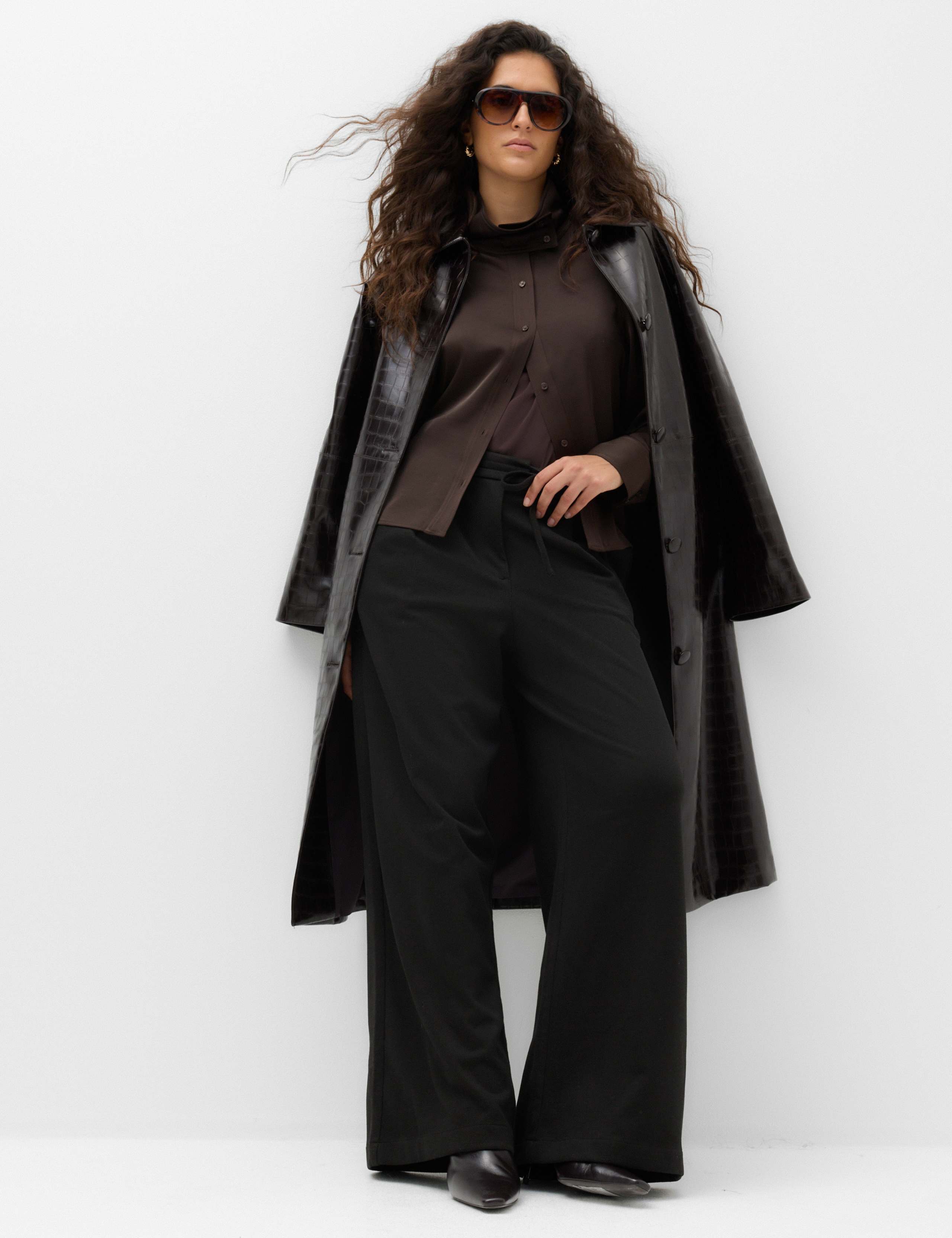 Satin Blouson Back Frill Blouse 7 of 7