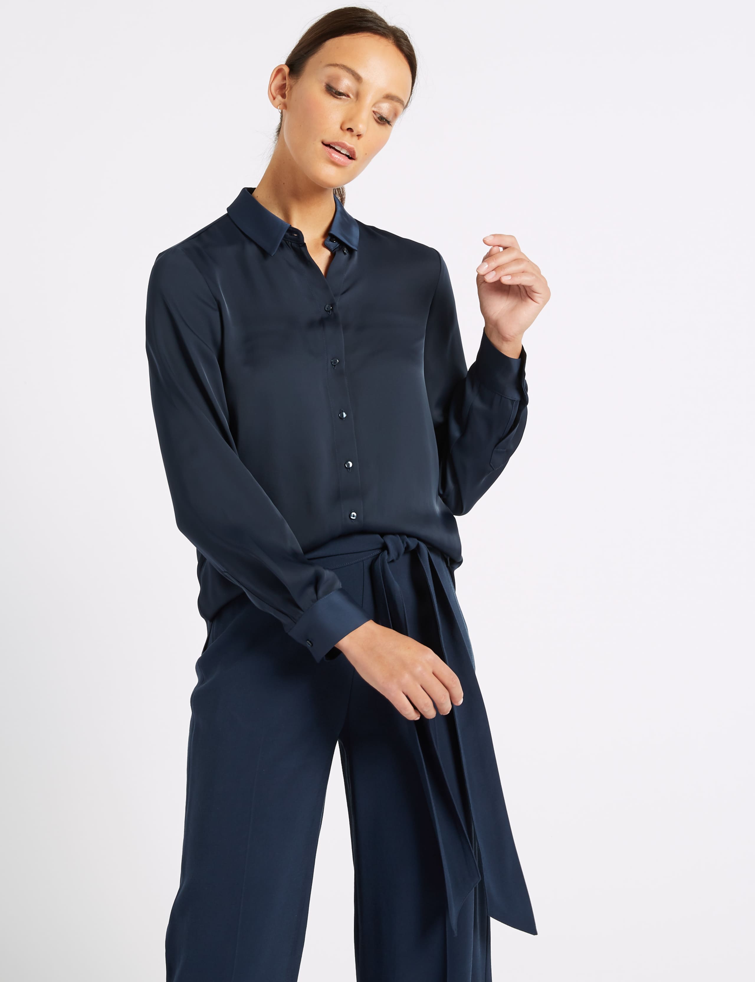 Satin Long Sleeve Shirt 4 of 5