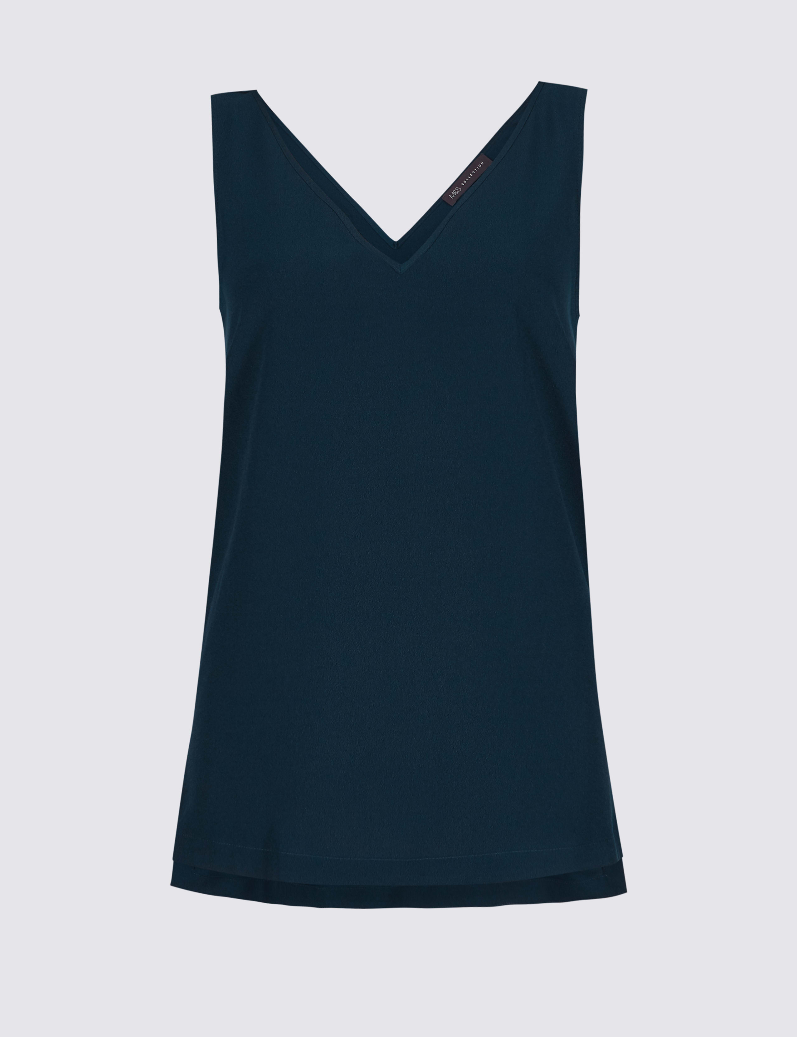 Wide Strap V-Neck Vest Top 2 of 4