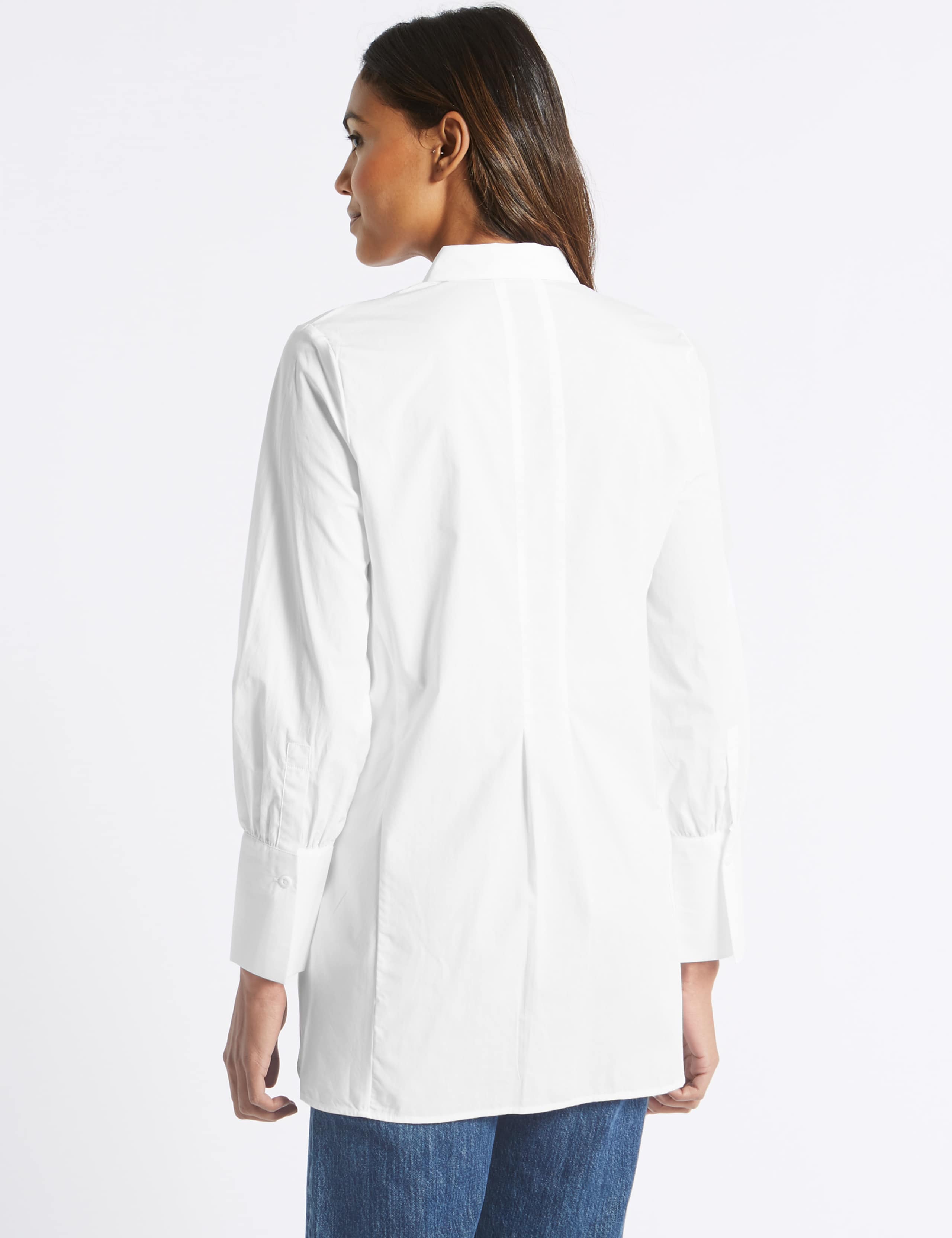 Pure Cotton Longline Long Sleeve Shirt 3 of 4