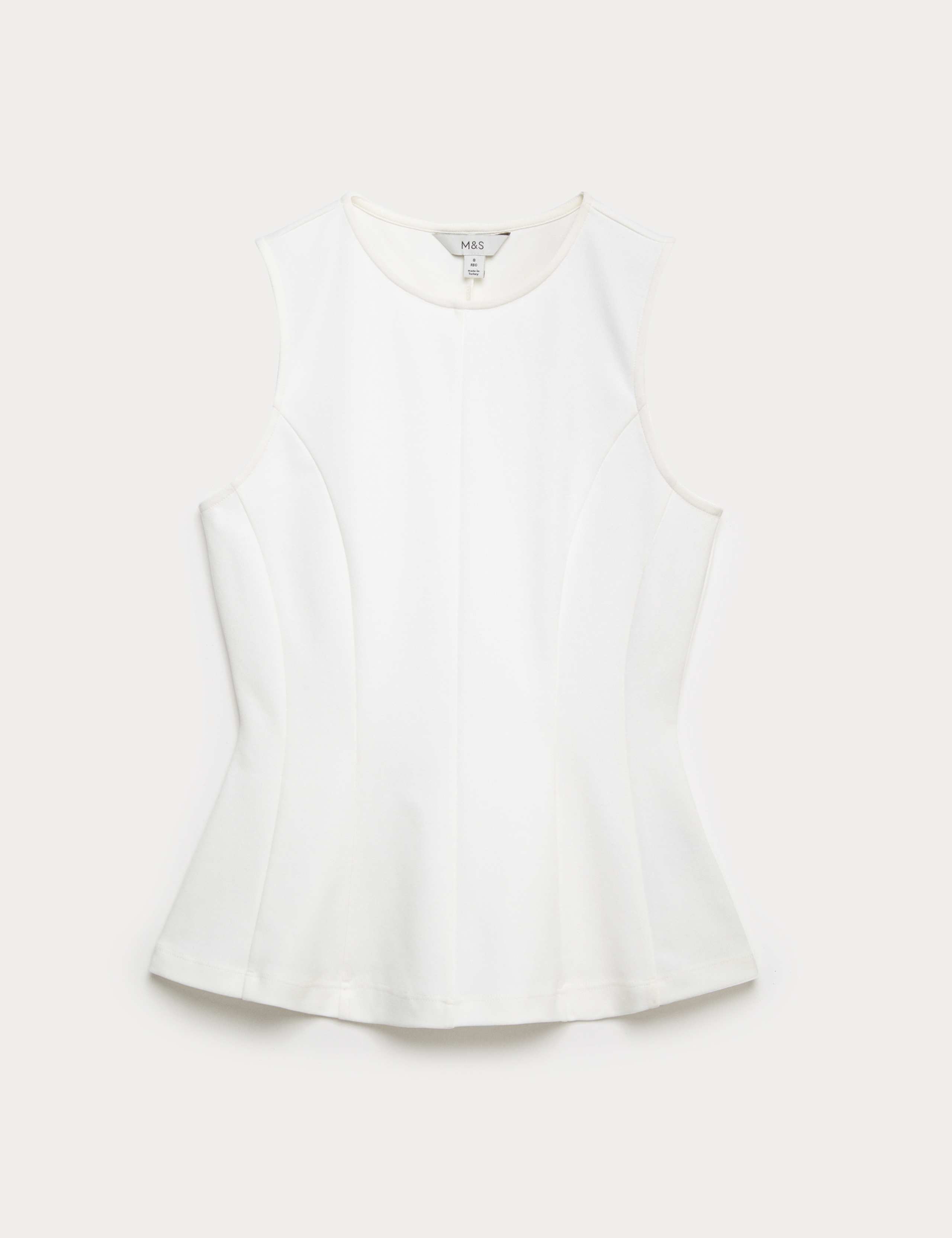 Fitted Sleeveless Peplum Top 2 of 5