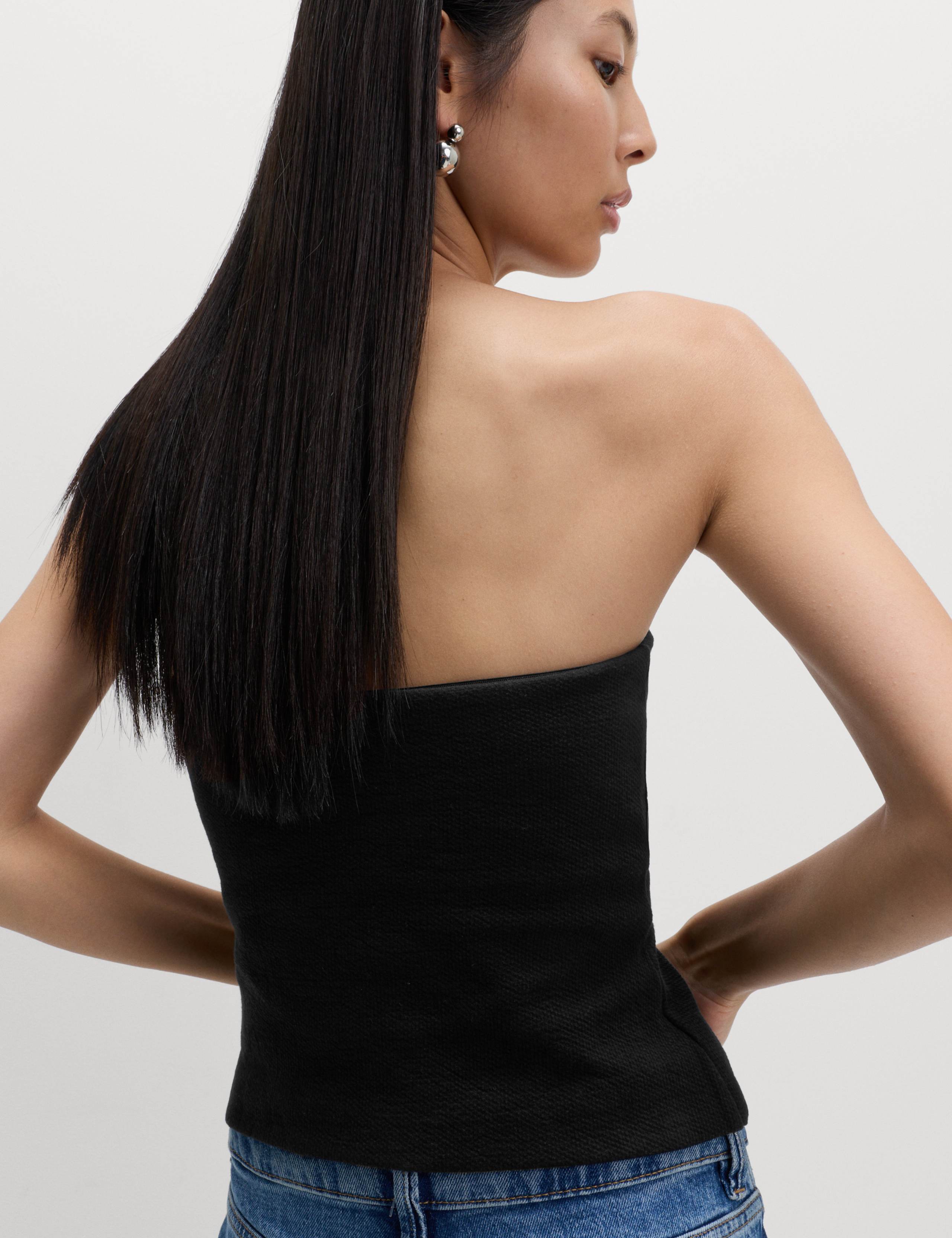 Cotton Rich Bow Detail Fitted Bandeau Top 4 of 5