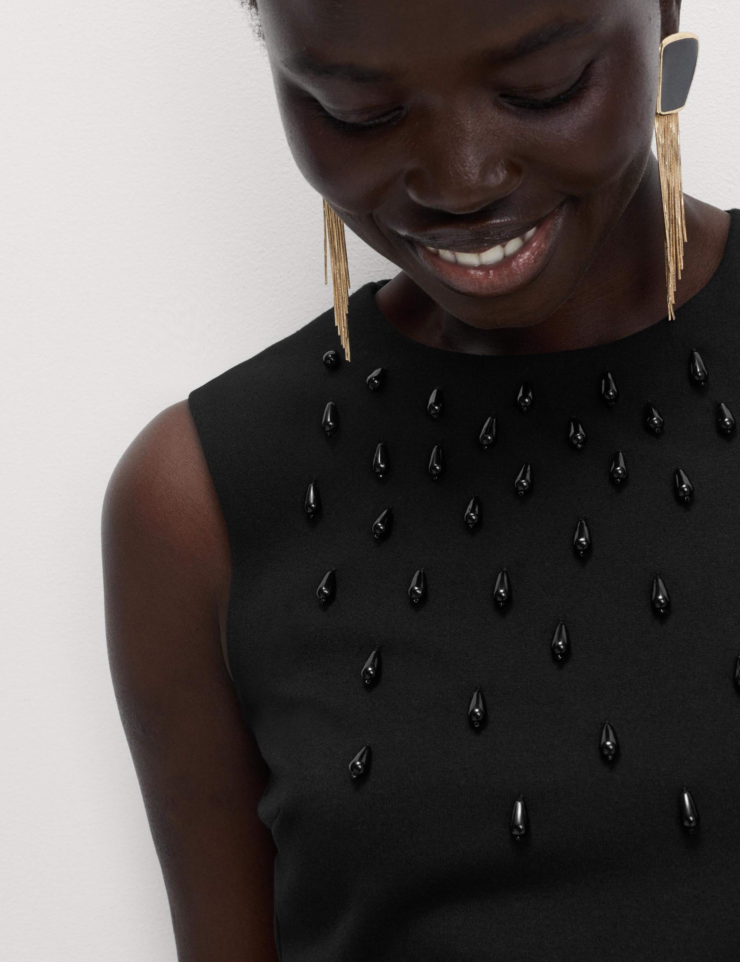 Embellished Fitted Peplum Top 4 of 5