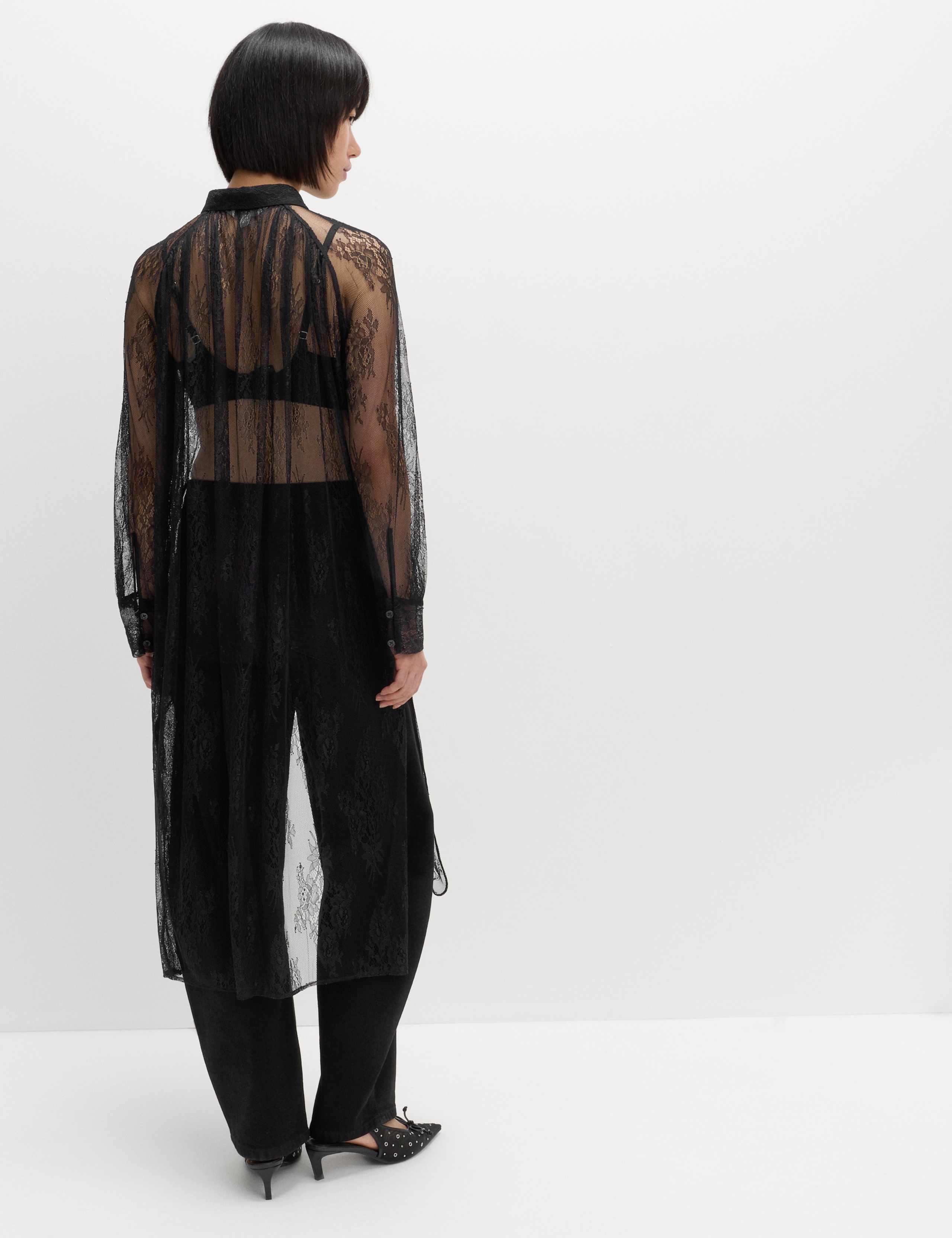 Lace Collared Longline Shirt 4 of 5