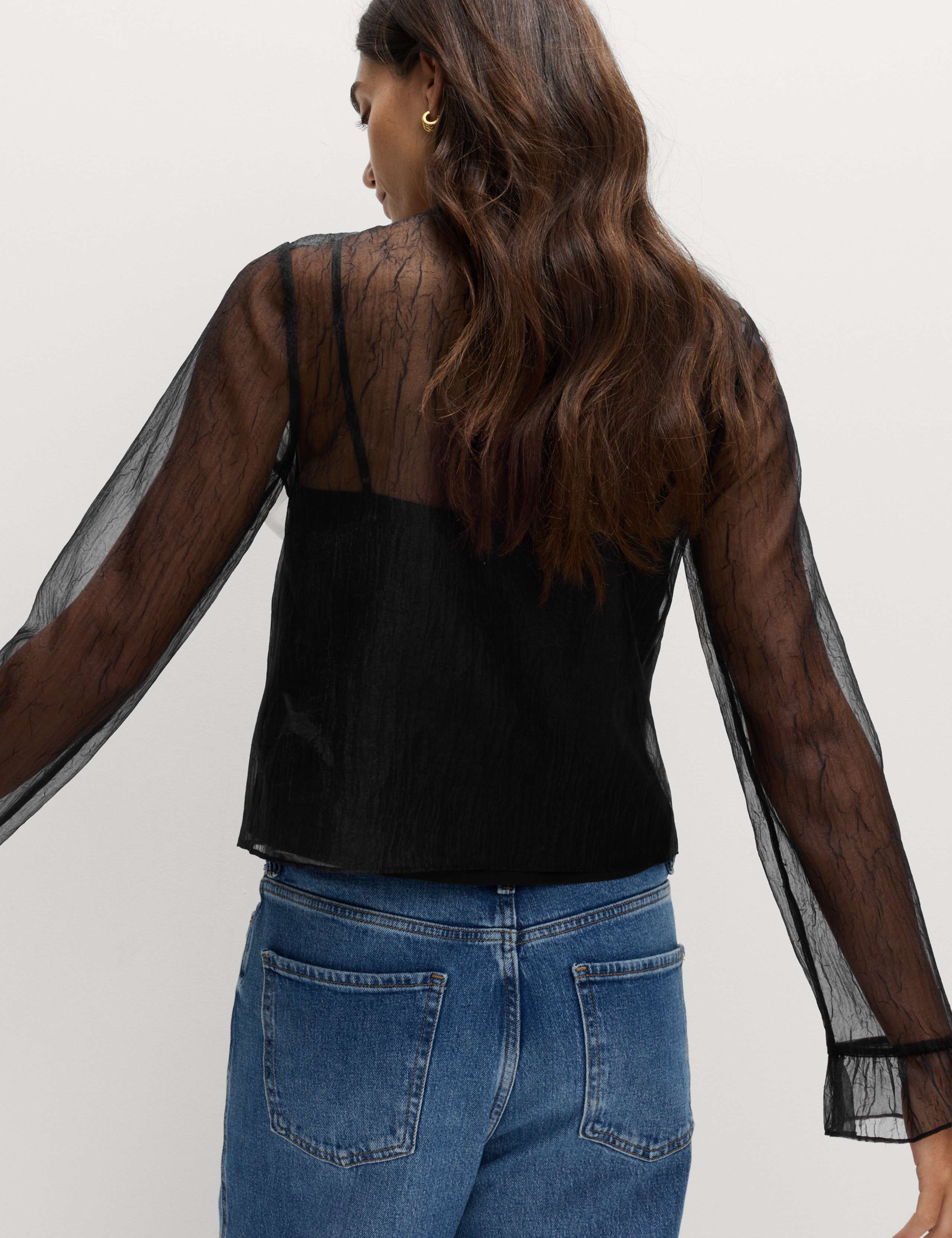 Organza Tie Neck Top 4 of 5