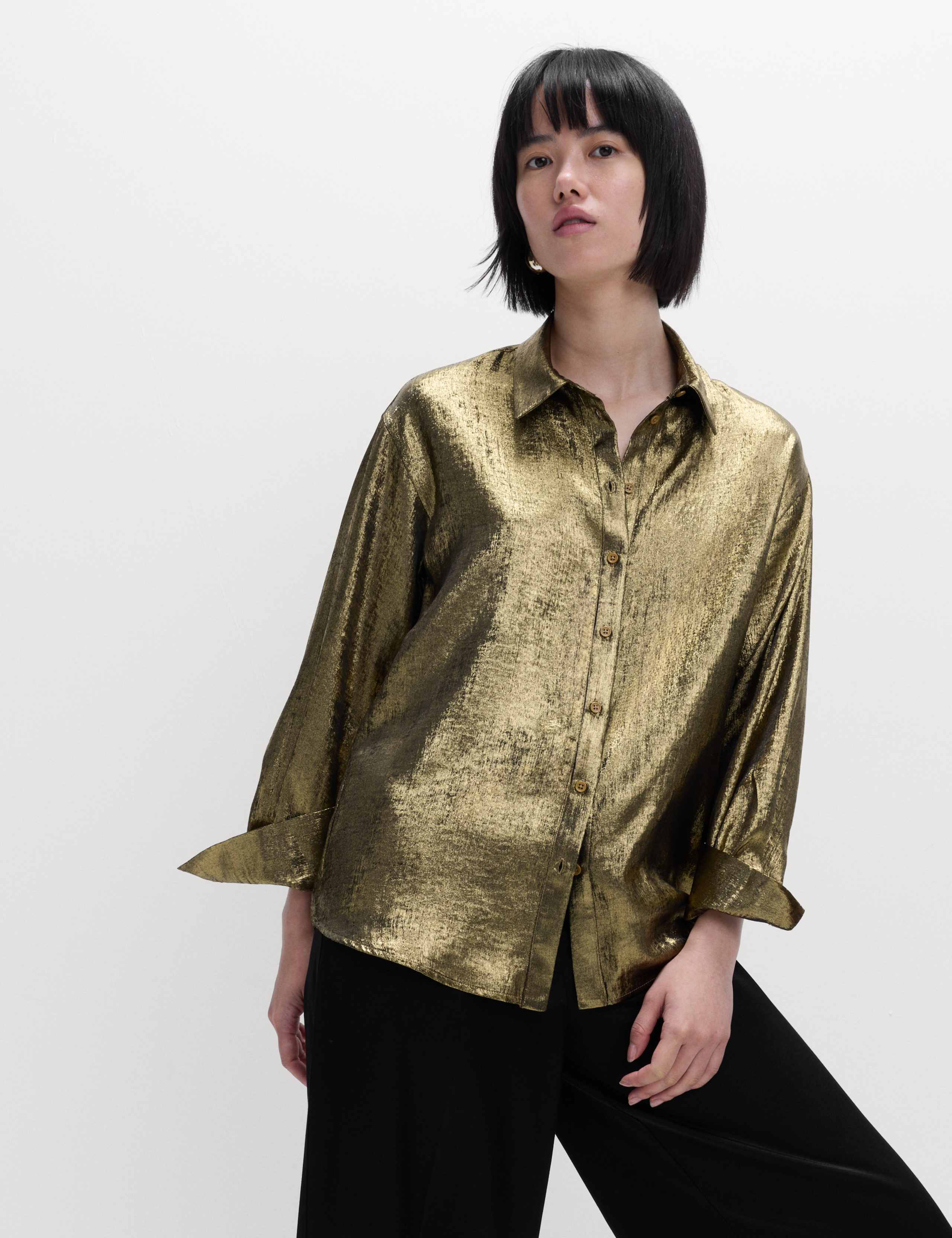 Foil Print Collared Shirt 8 of 8