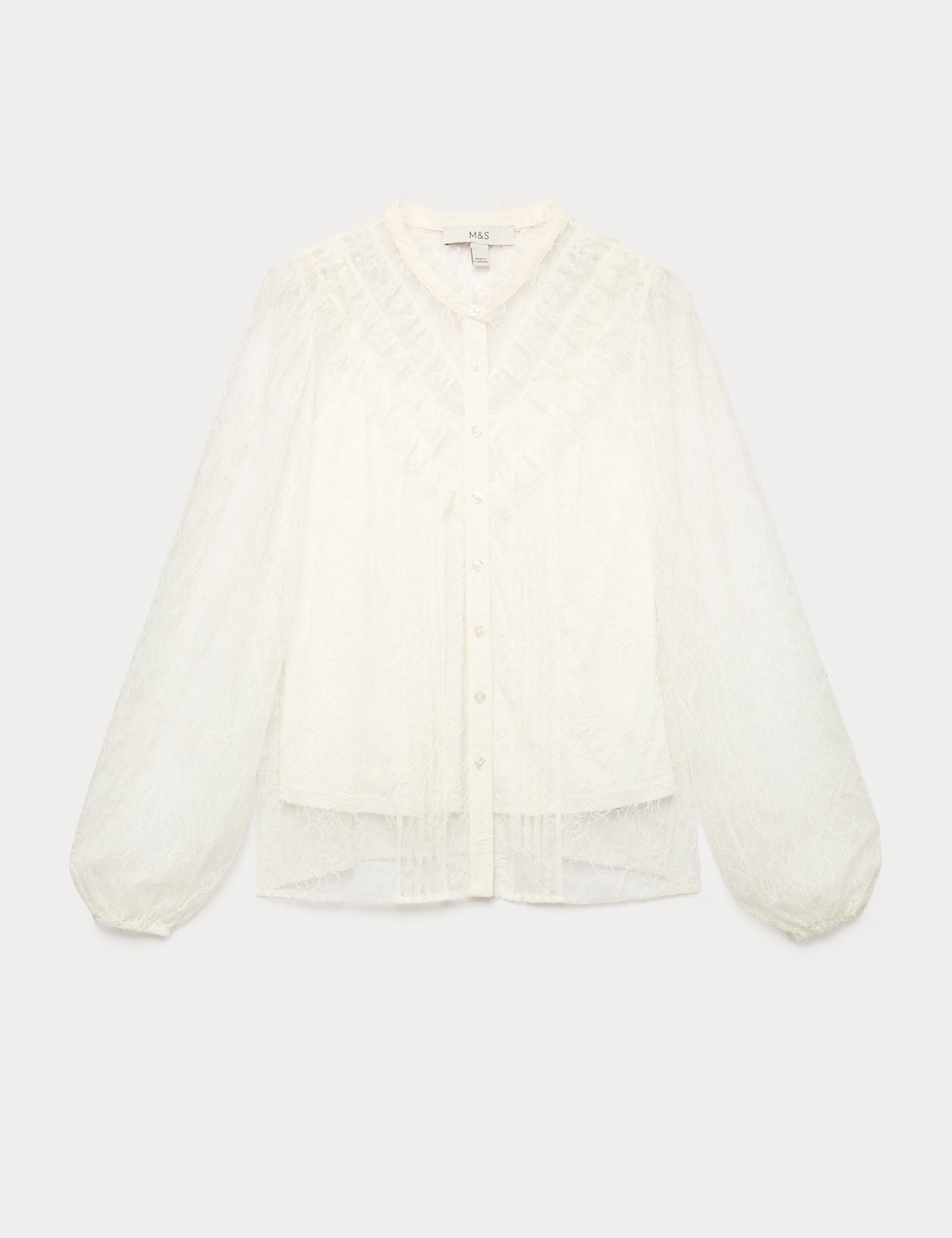 Lace High Neck Shirt 2 of 5