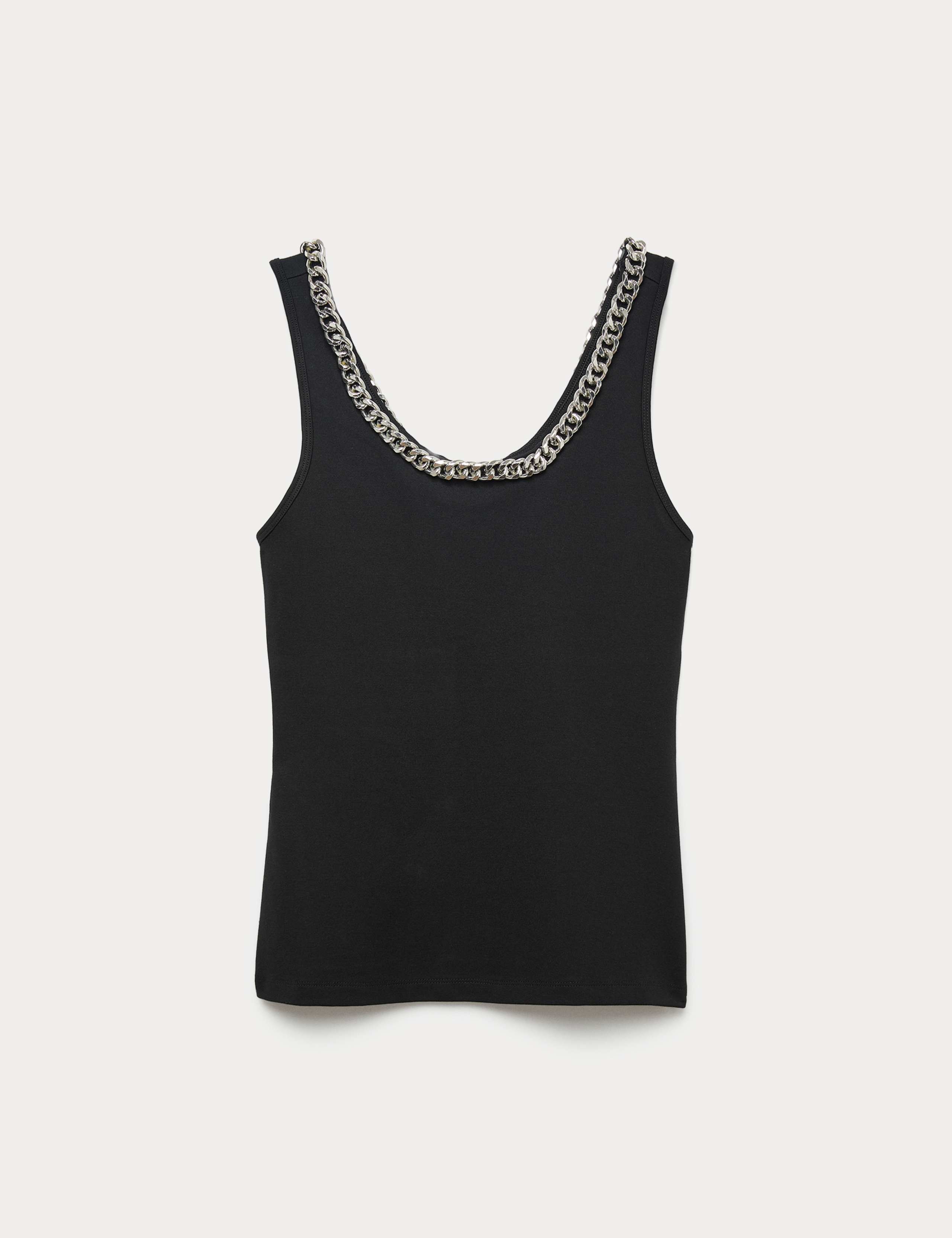 Chain Detail Scoop Neck Cami Top 2 of 5