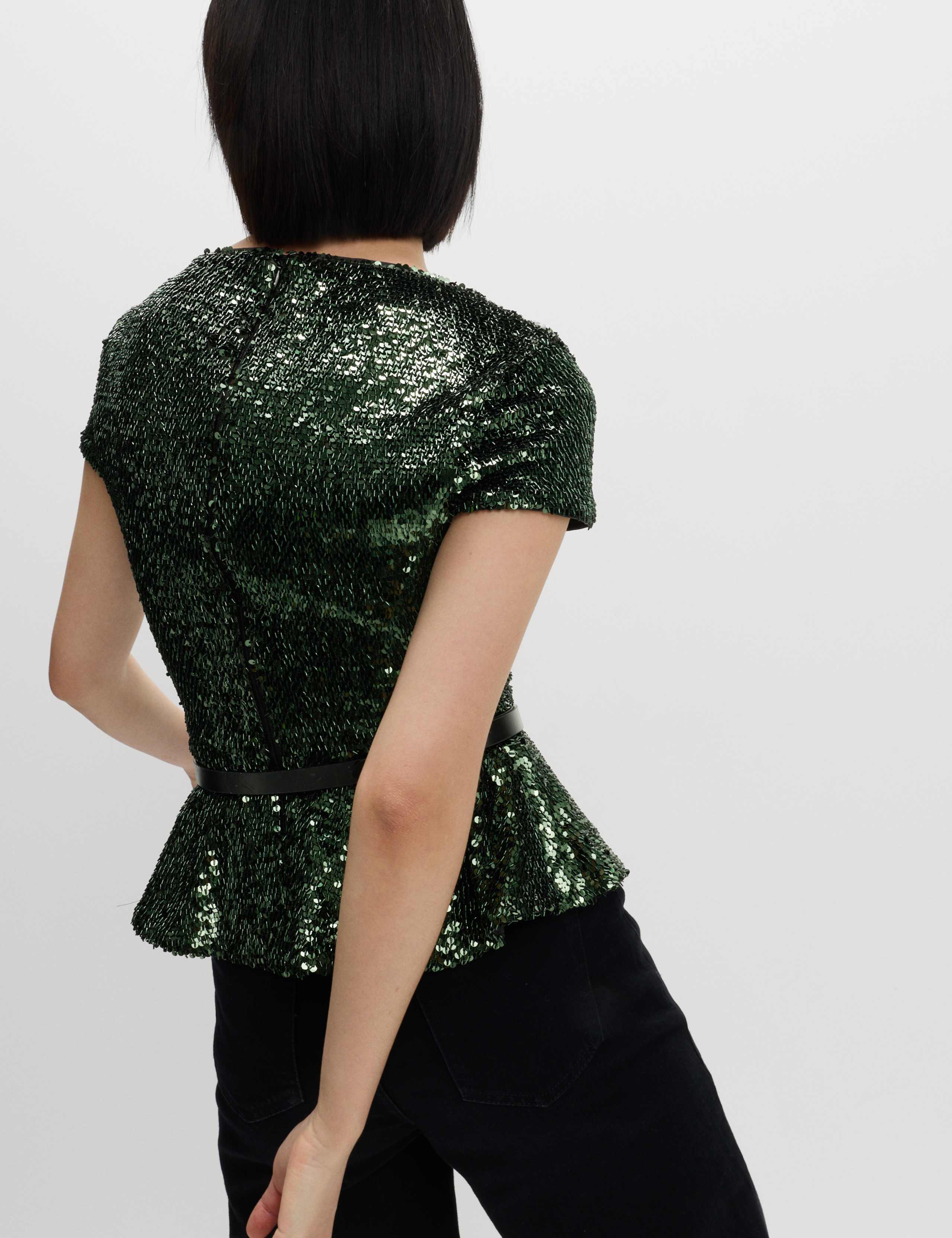Sequin Peplum Fitted Top 6 of 6