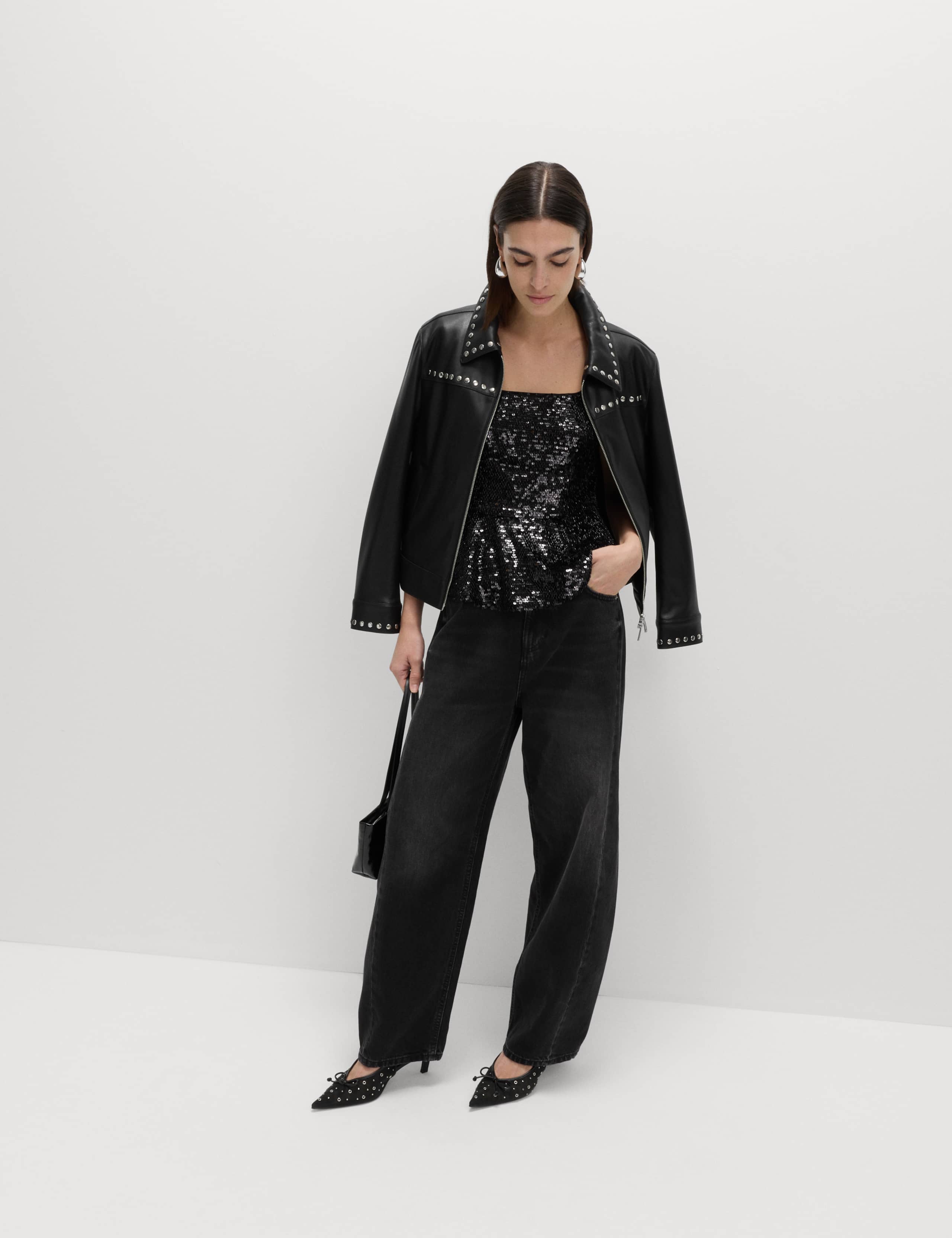 Sequin Peplum Fitted Top 3 of 6