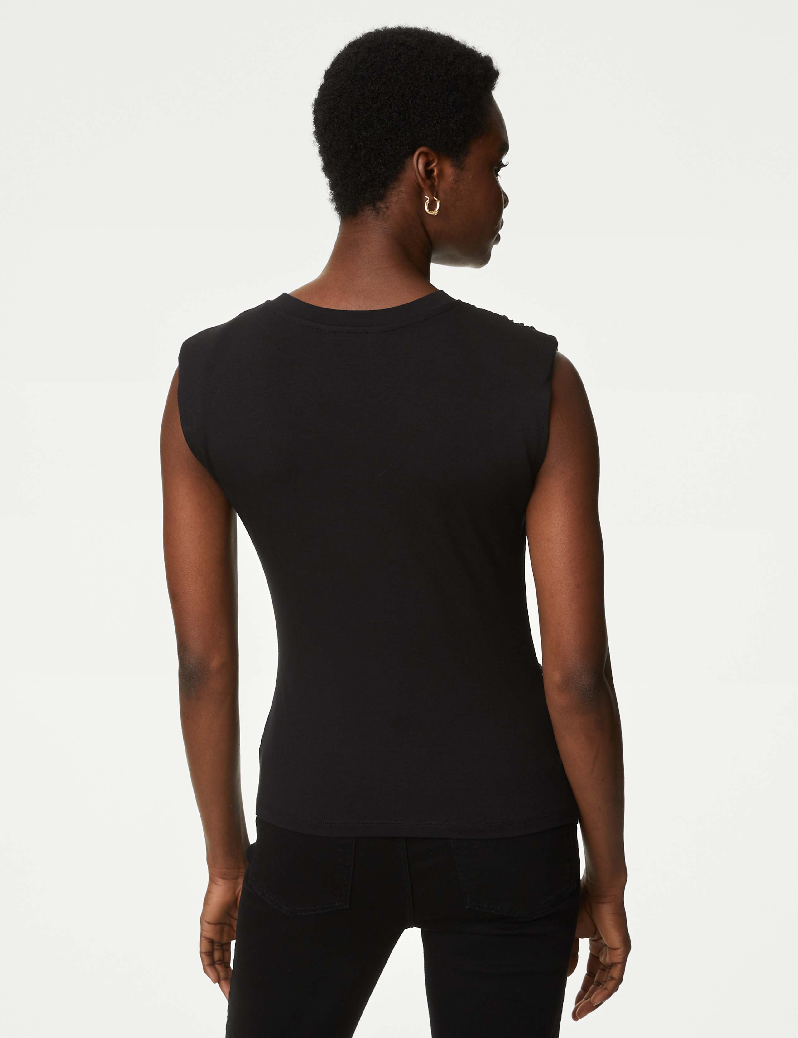 Jersey Padded Shoulder Top 5 of 5