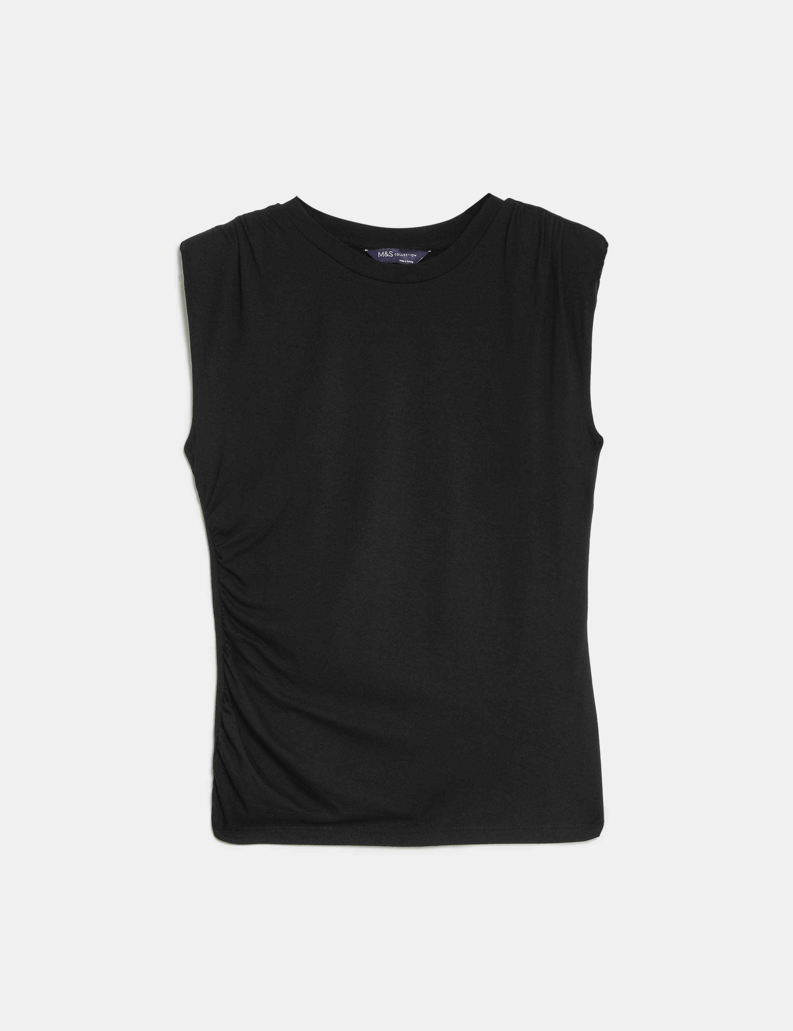 Jersey Padded Shoulder Top 2 of 5