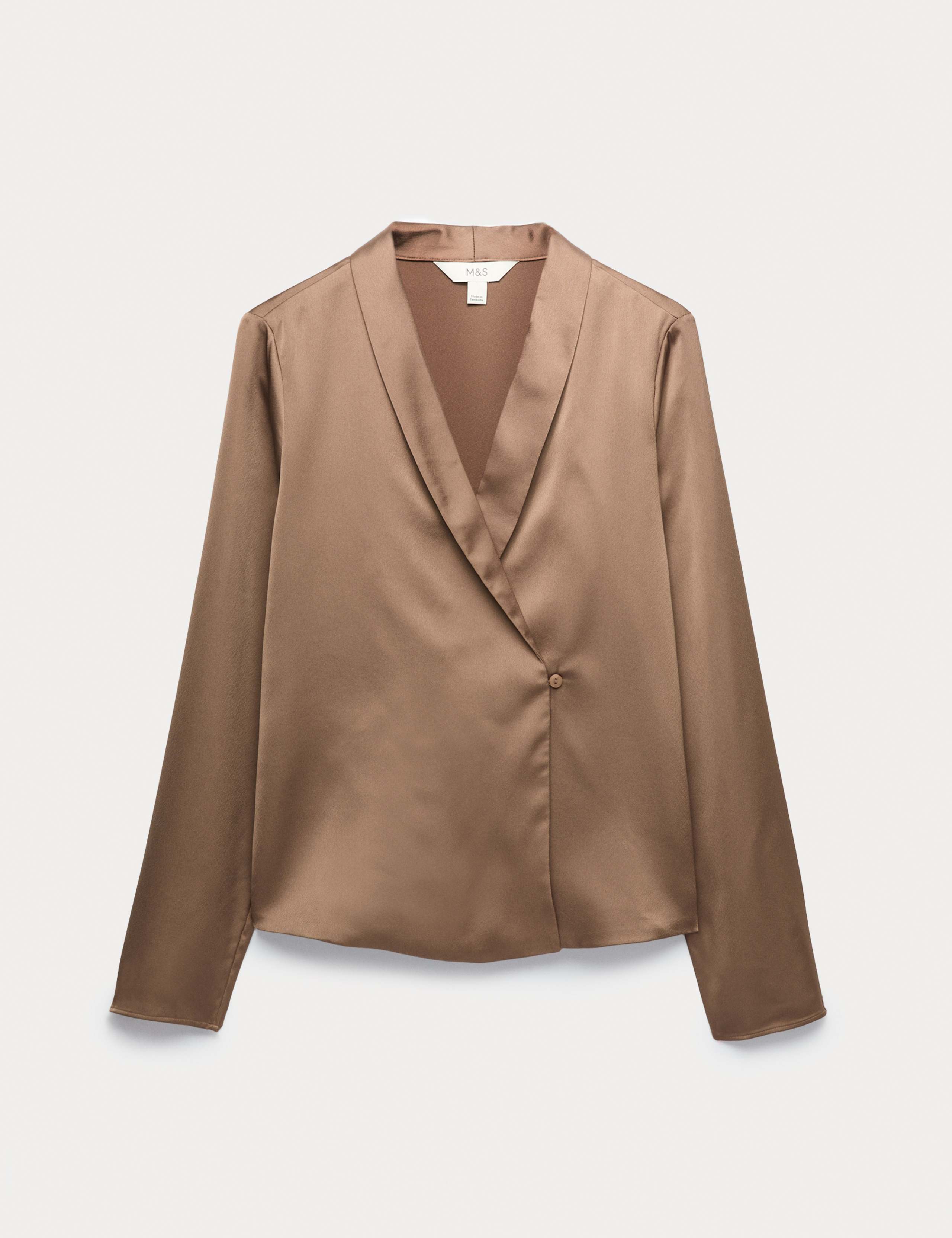 Satin Shawl Collar Shirt 2 of 5