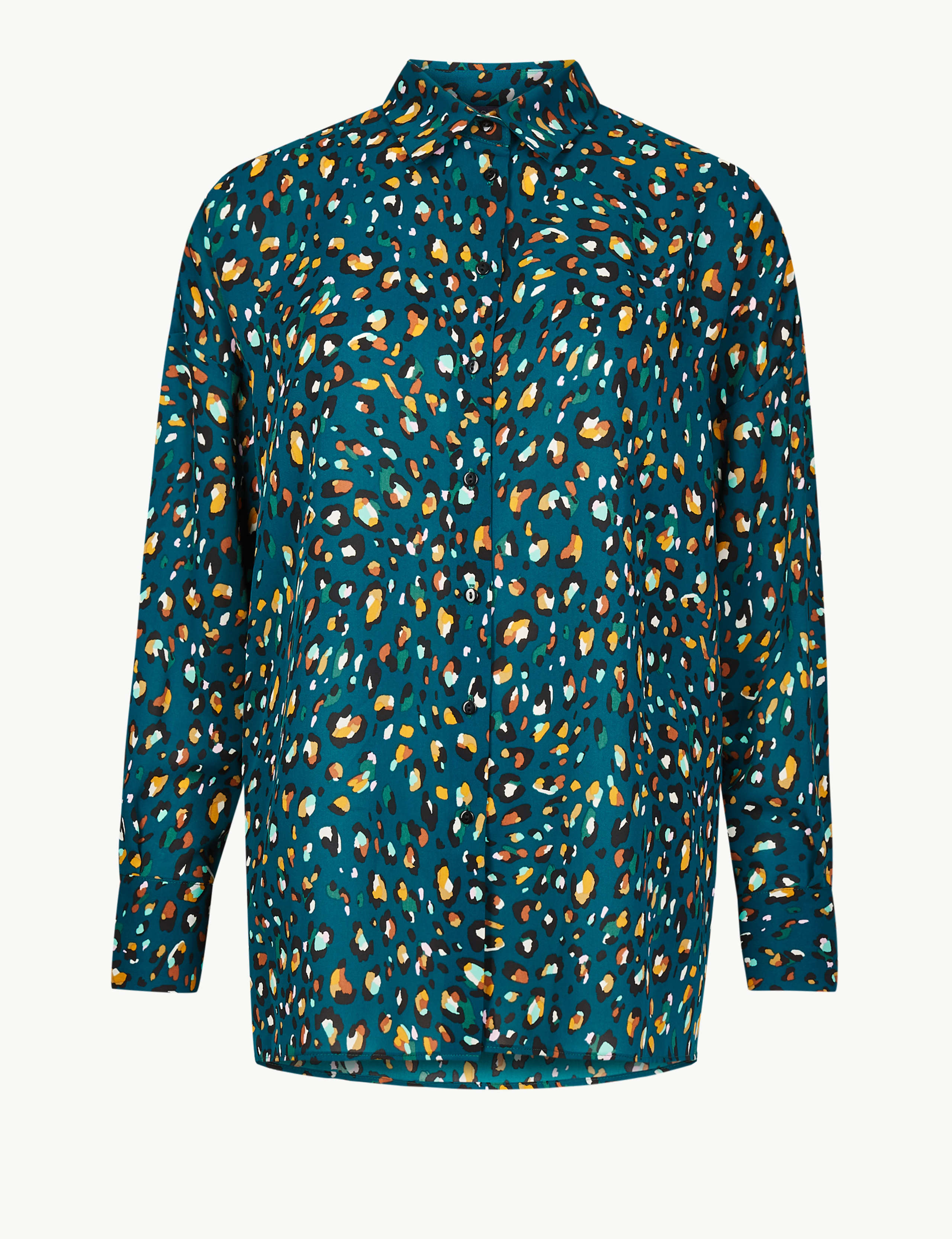 Oversized Animal Print Long Sleeve Shirt 2 of 4