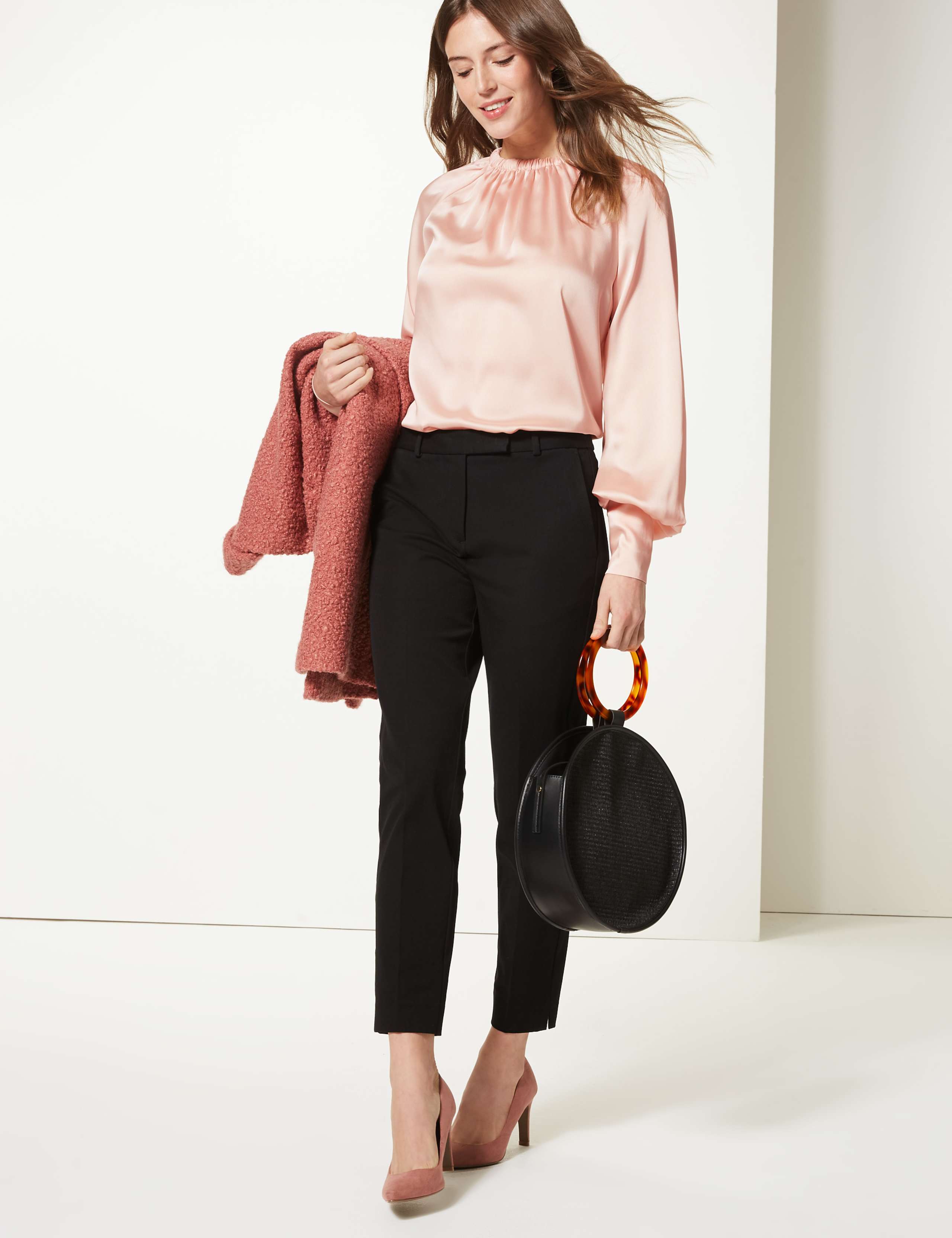 Round Neck Long Sleeve Blouse 1 of 3