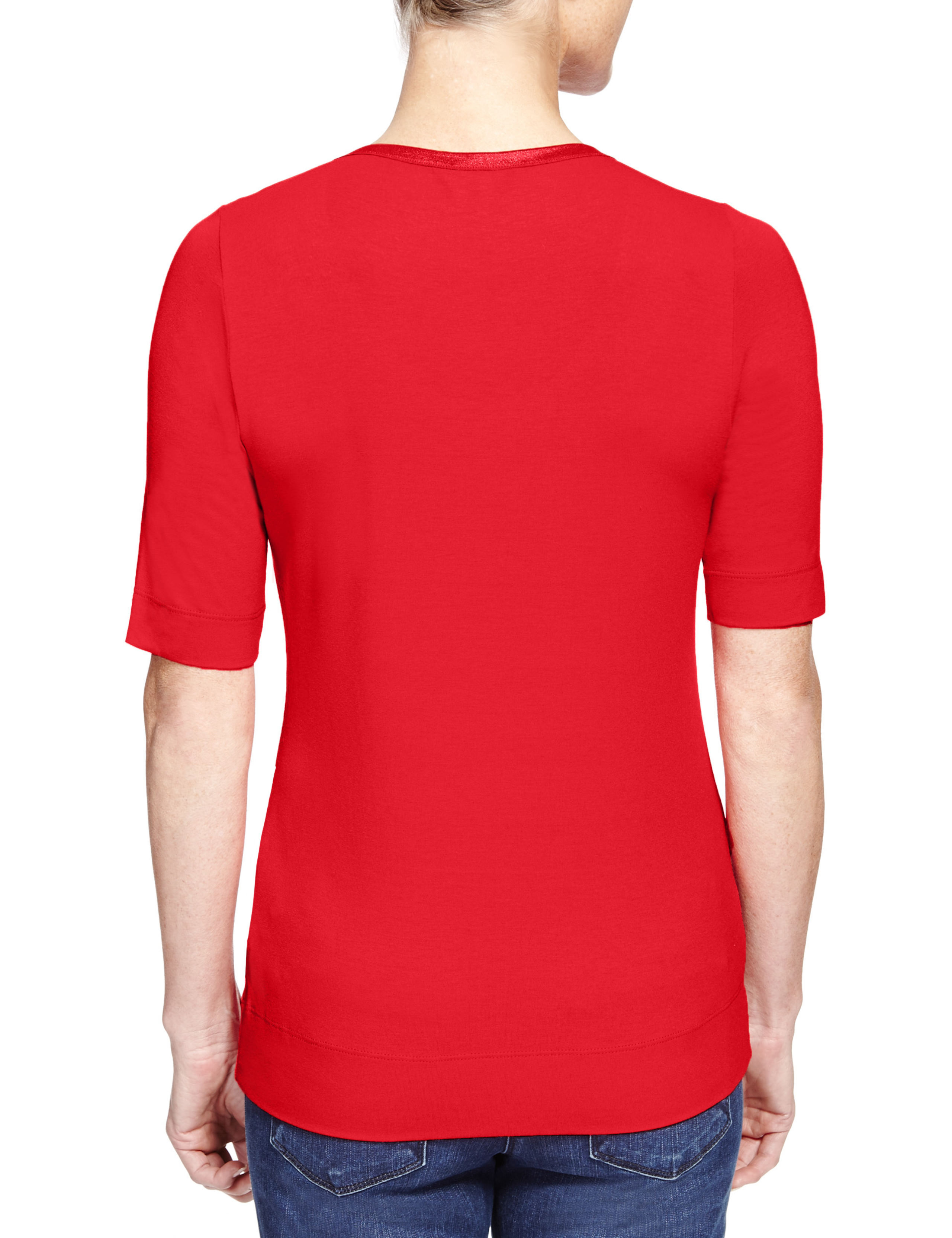 Twiggy for M&S Collection Scoop Neck T-Shirt 3 of 3